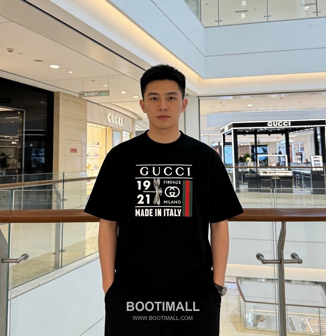 Gucci 2026 S/S Cotton Dragonfly Logo Print T-Shirt 구찌 2026SS 코튼 드래곤플라이 로고 프린트 티셔츠 4