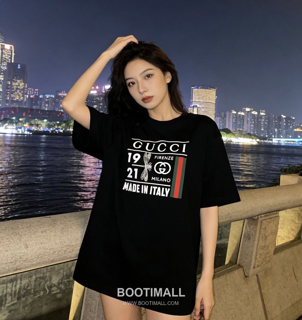 Gucci 2026 S/S Cotton Dragonfly Logo Print T-Shirt 구찌 2026SS 코튼 드래곤플라이 로고 프린트 티셔츠 5