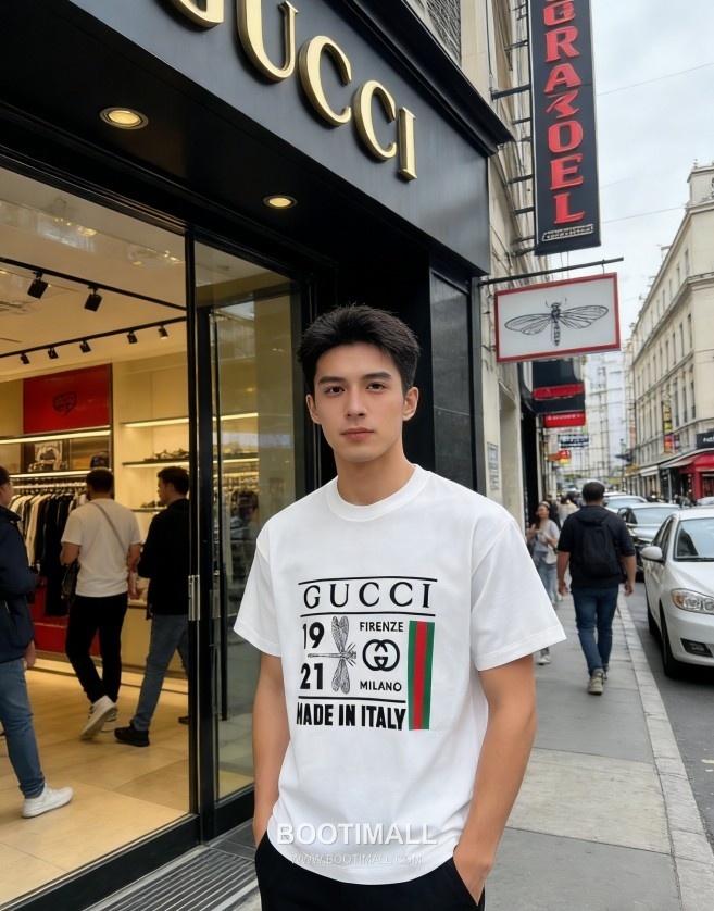 Gucci 2026 S/S Cotton Dragonfly Logo Print T-Shirt 구찌 2026SS 코튼 드래곤플라이 로고 프린트 티셔츠 1