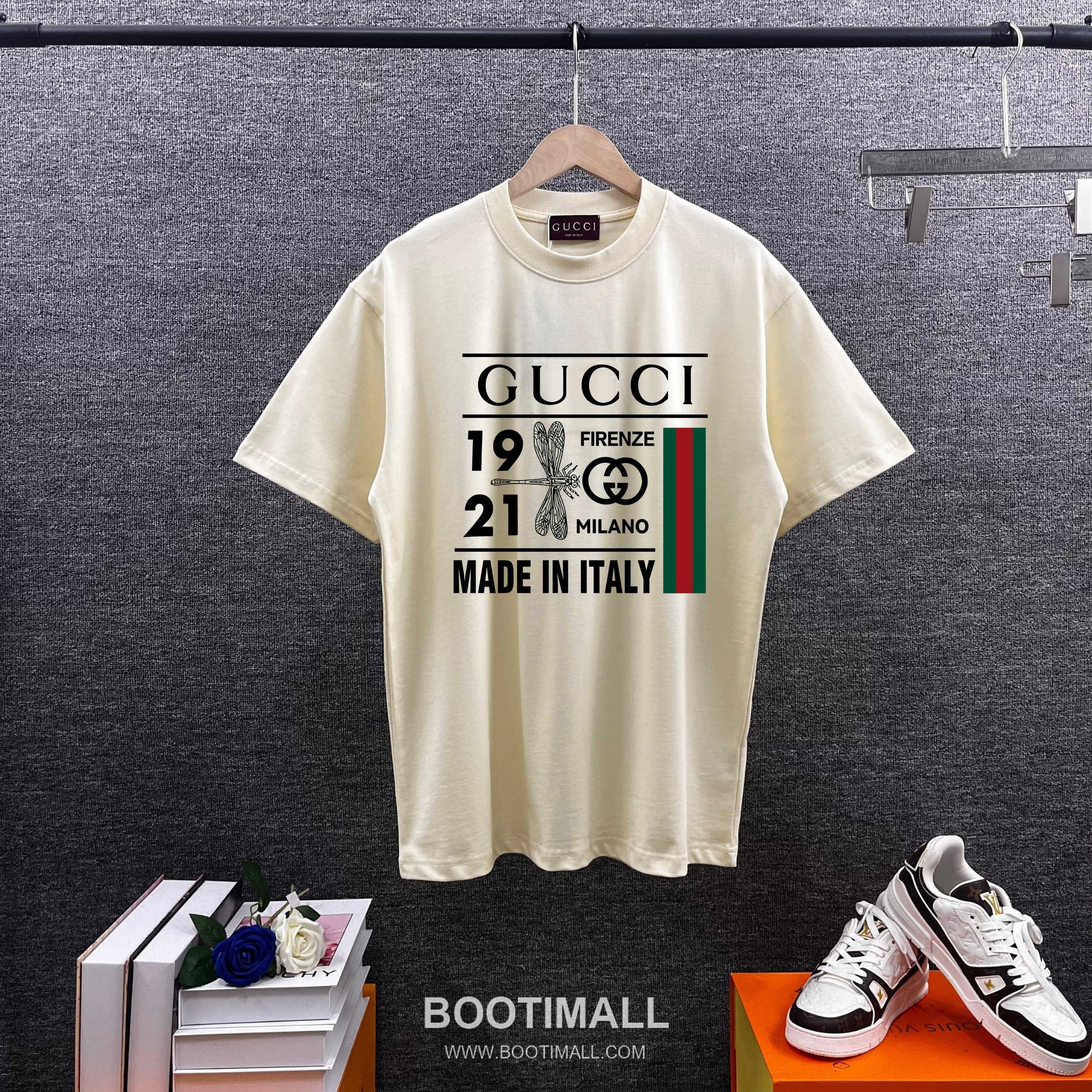 Gucci 2026 S/S Cotton Dragonfly Logo Print T-Shirt 구찌 2026SS 코튼 드래곤플라이 로고 프린트 티셔츠 16