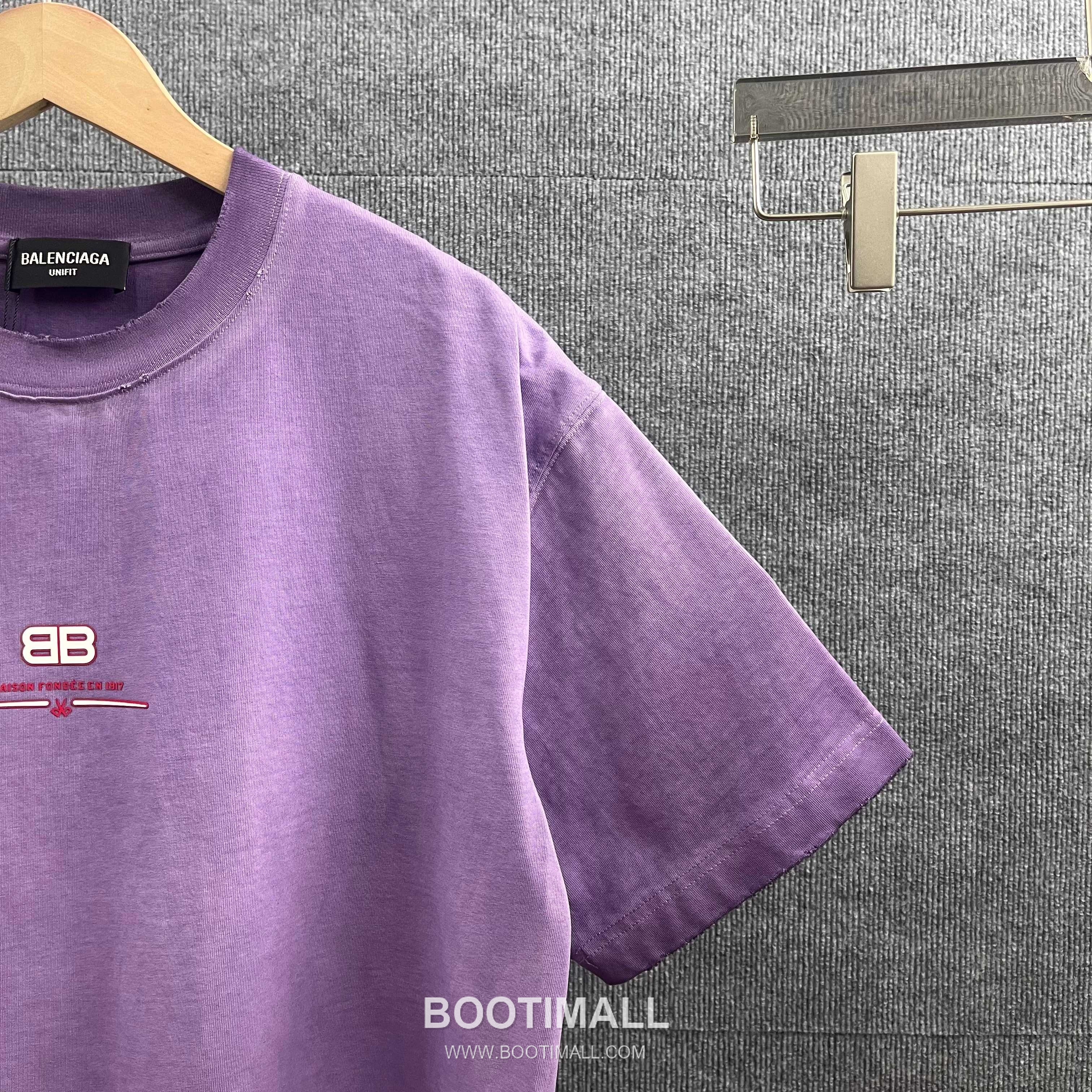 Balenciaga 2026 S/S Cotton Distressed Washed Silicone Logo T-Shirt 발렌시아가 2026SS 코튼 디스트로이드 워싱 실리콘 로고 티셔츠 10