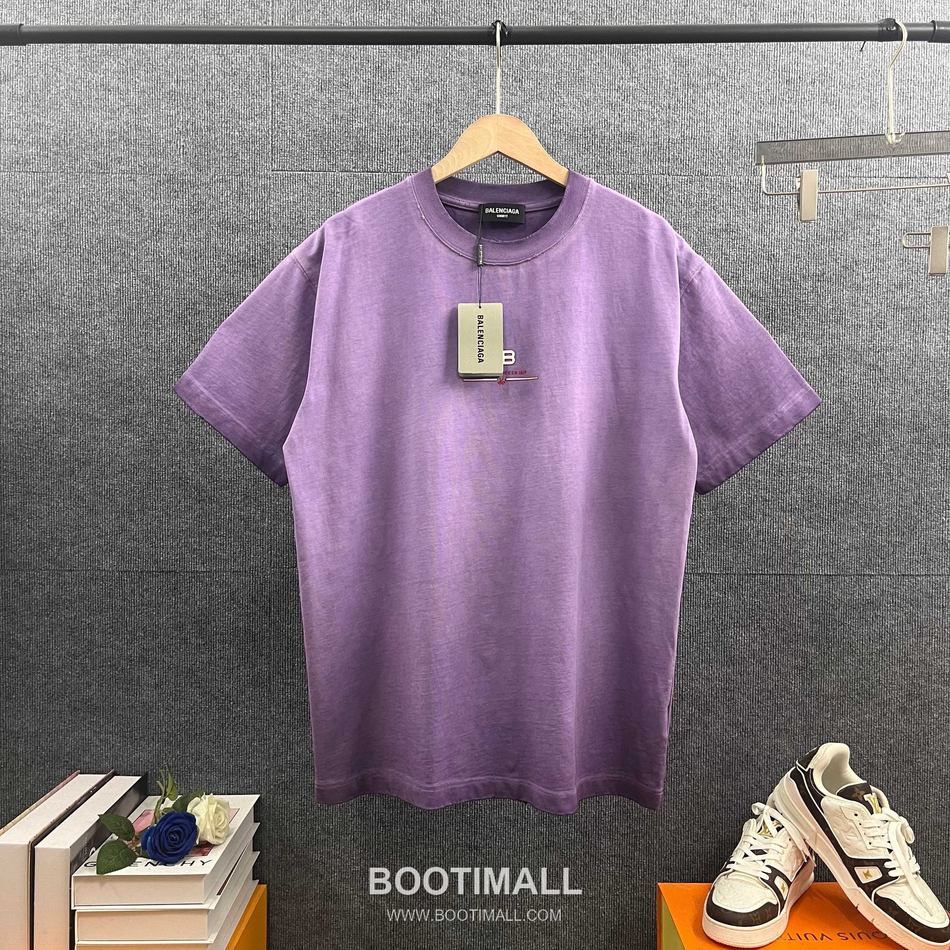 Balenciaga 2026 S/S Cotton Distressed Washed Silicone Logo T-Shirt 발렌시아가 2026SS 코튼 디스트로이드 워싱 실리콘 로고 티셔츠 16