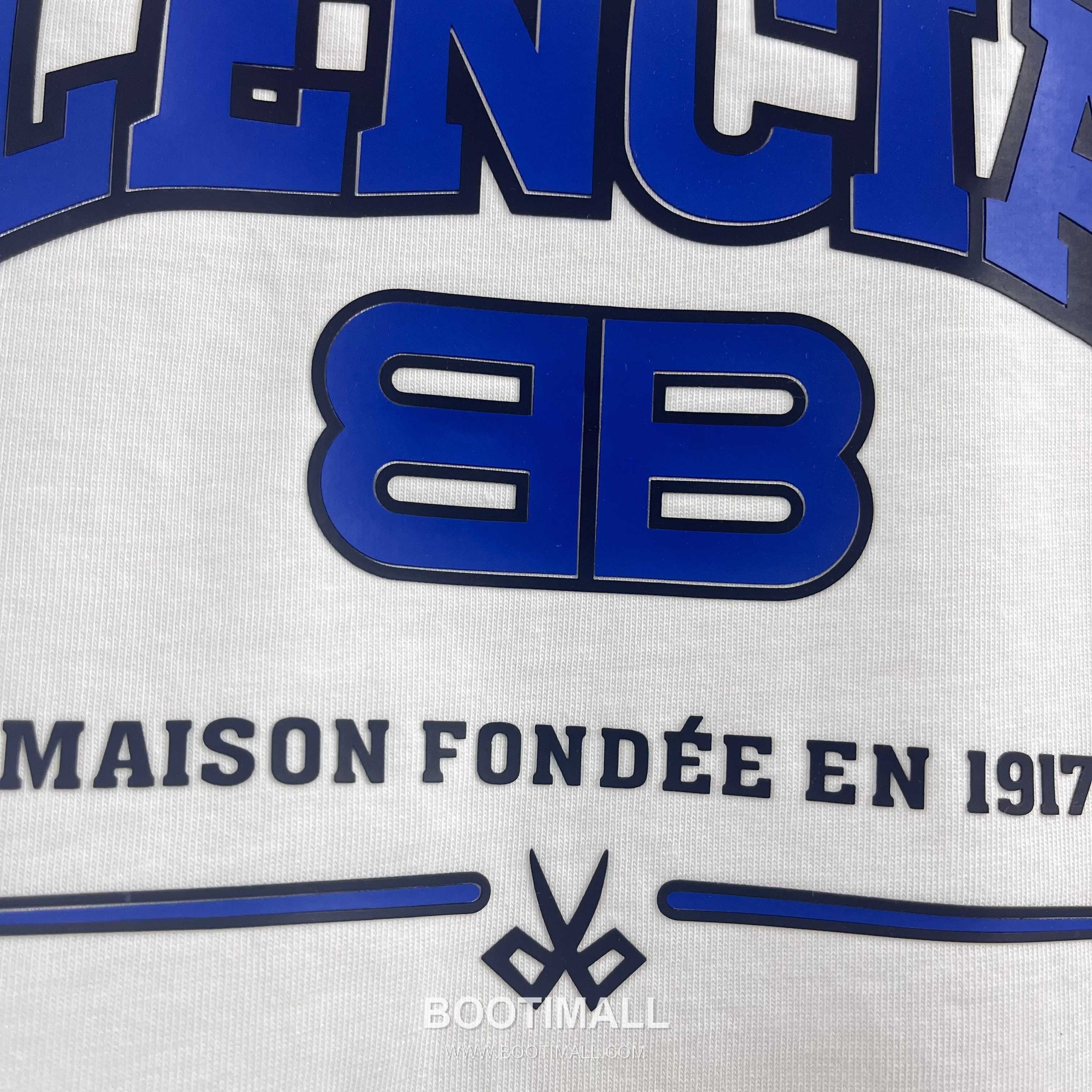 Balenciaga 2026 S/S Cotton Distressed Washed Silicone Logo T-Shirt 발렌시아가 2026SS 코튼 디스트로이드 워싱 실리콘 로고 티셔츠 3