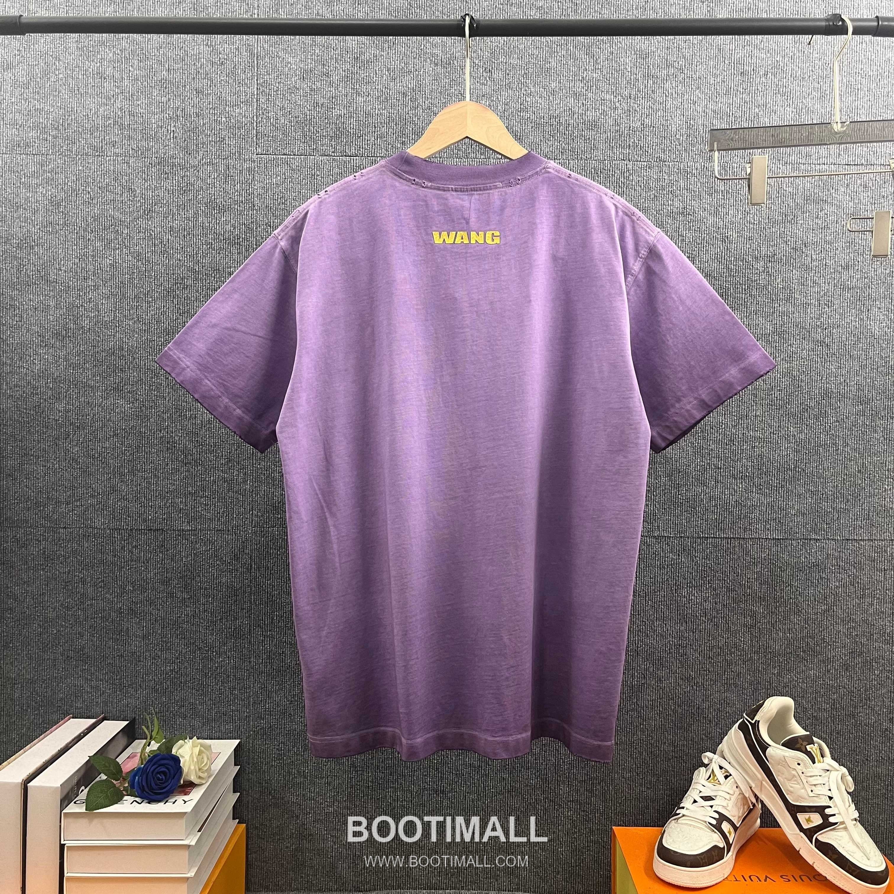 Alexander Wang 2026 S/S Cotton Distressed Washed Crystal Silicone Logo T-Shirt 알렉산더왕 2026SS 코튼 디스트로이드 워싱 크리스탈 실리콘 로고 티셔츠 14