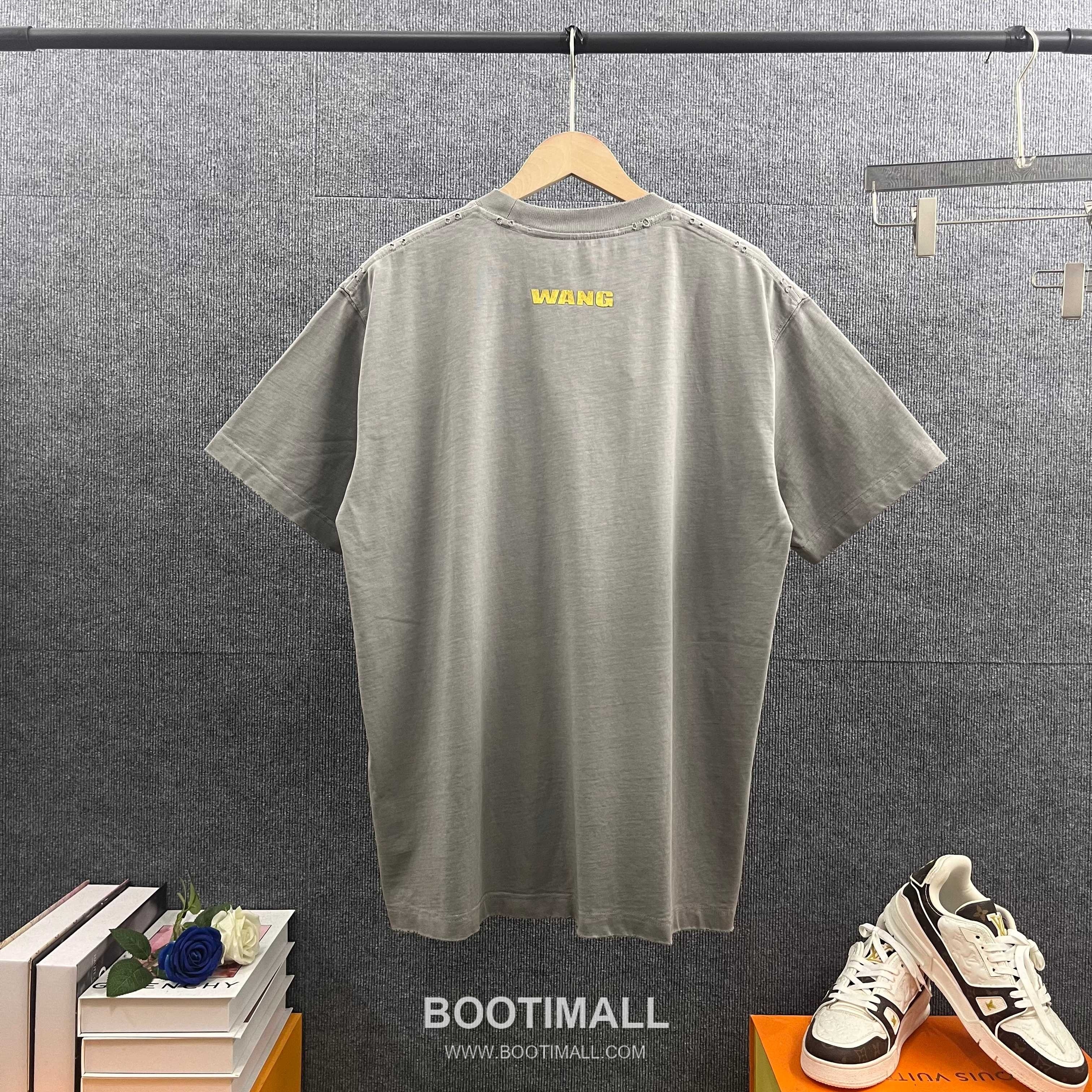 Alexander Wang 2026 S/S Cotton Distressed Washed Crystal Silicone Logo T-Shirt 알렉산더왕 2026SS 코튼 디스트로이드 워싱 크리스탈 실리콘 로고 티셔츠 14