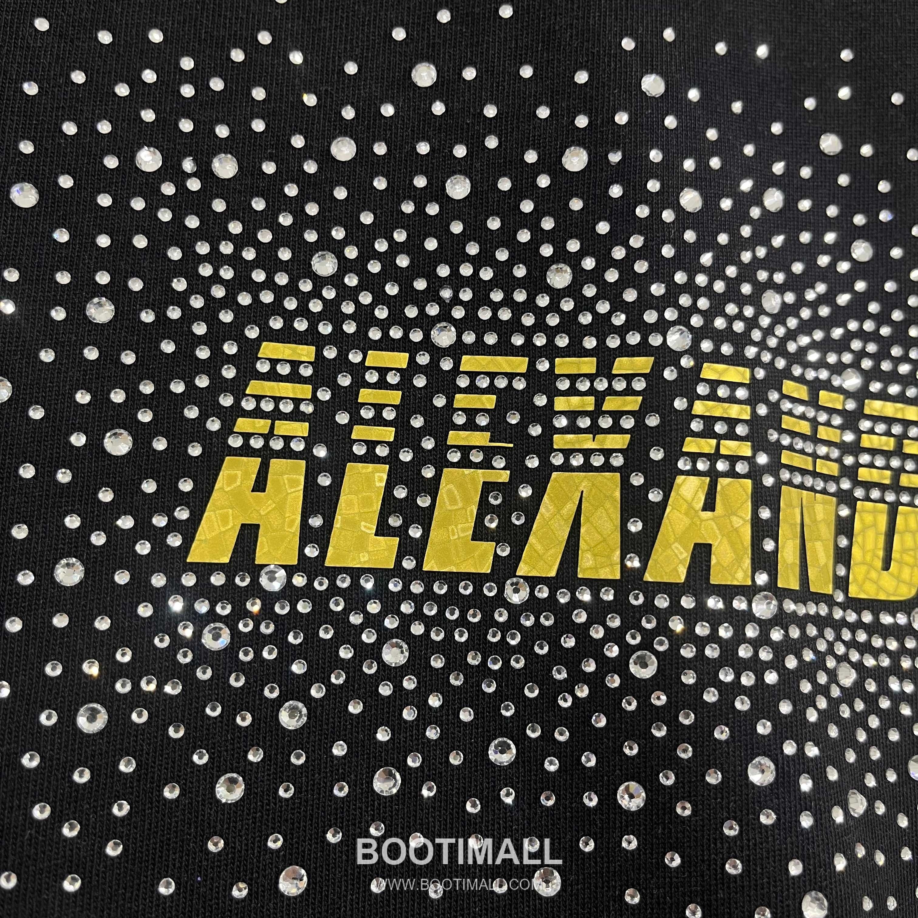 Alexander Wang 2026 S/S Cotton Distressed Washed Crystal Silicone Logo T-Shirt 알렉산더왕 2026SS 코튼 디스트로이드 워싱 크리스탈 실리콘 로고 티셔츠 4