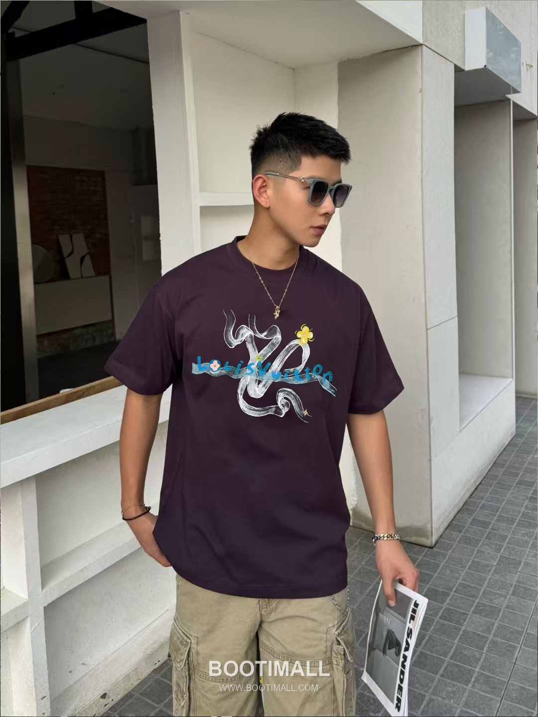 Louis Vuitton 2026 S/S Cotton Letter Logo Print T-Shirt 루이비통 2026SS 코튼 레터 로고 프린트 티셔츠 1