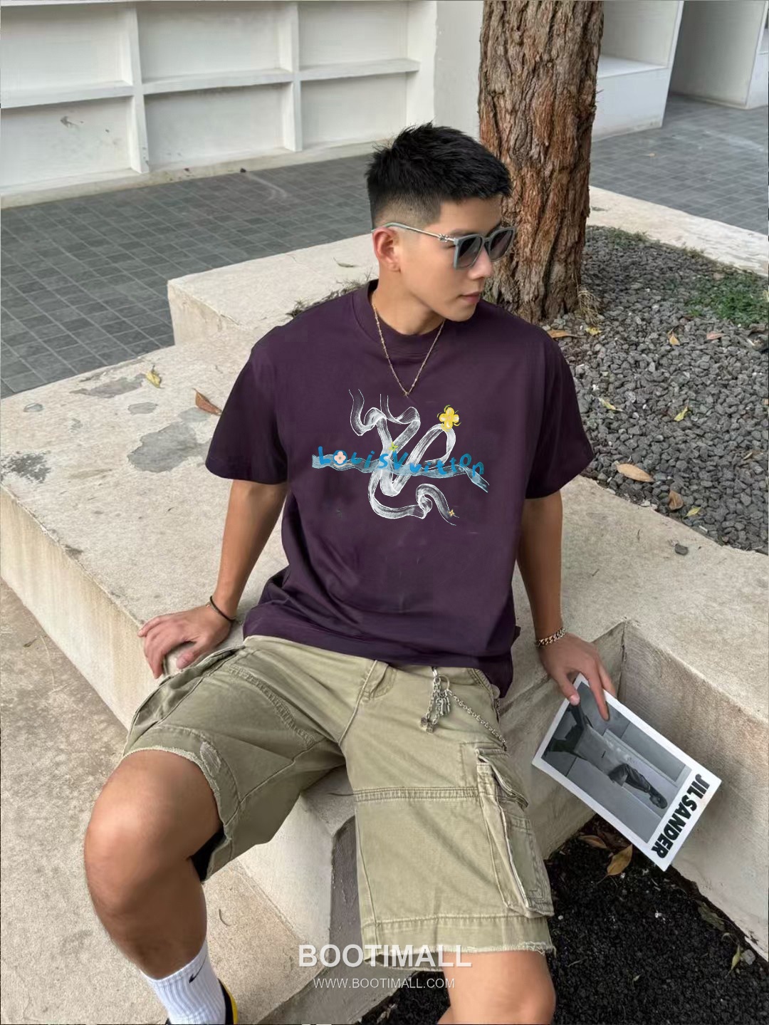 Louis Vuitton 2026 S/S Cotton Letter Logo Print T-Shirt 루이비통 2026SS 코튼 레터 로고 프린트 티셔츠 2