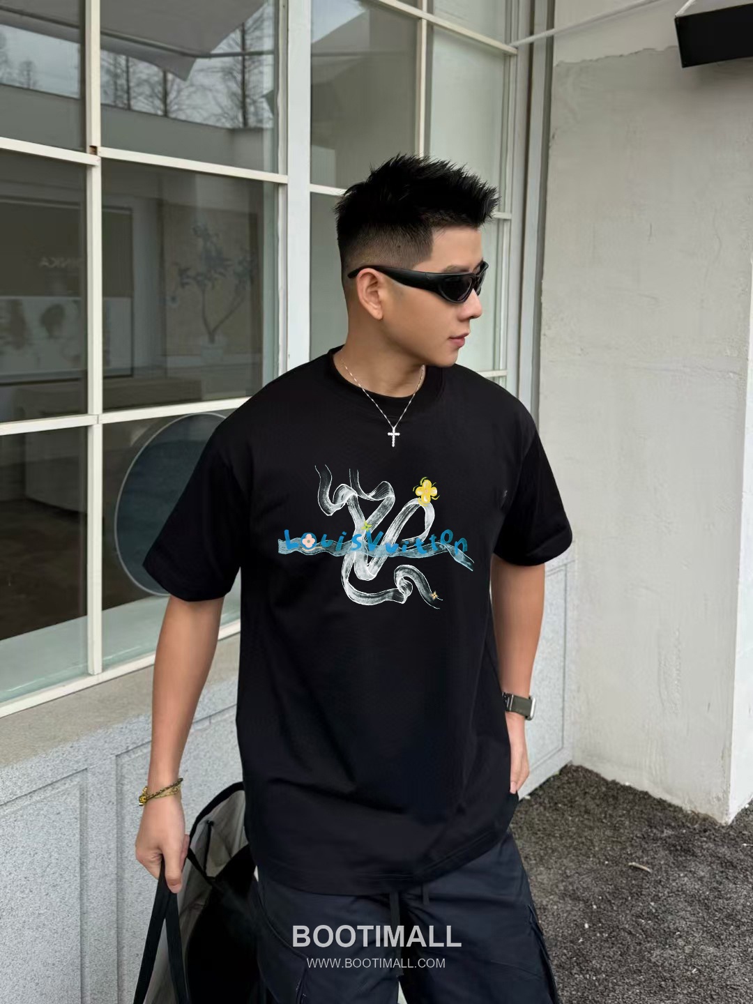 Louis Vuitton 2026 S/S Cotton Letter Logo Print T-Shirt 루이비통 2026SS 코튼 레터 로고 프린트 티셔츠 2