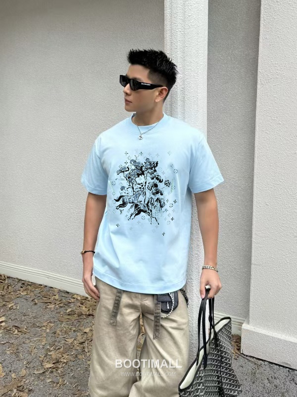 Louis Vuitton 2026 S/S Cotton Letter Logo Print T-Shirt 루이비통 2026SS 코튼 레터 로고 프린트 티셔츠 2