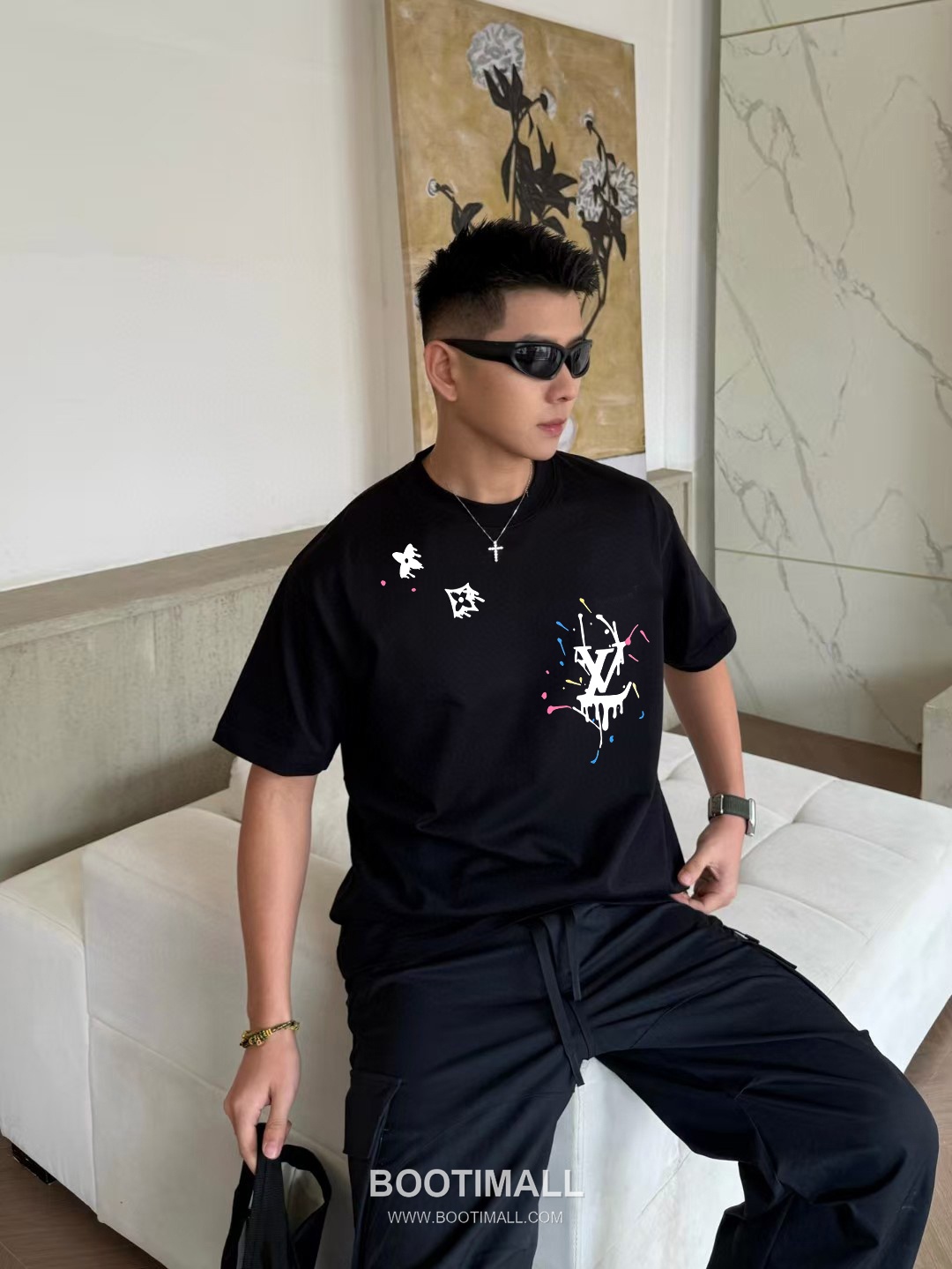 Louis Vuitton 2026 S/S Cotton Letter Logo Print T-Shirt 루이비통 2026SS 코튼 레터 로고 프린트 티셔츠 1