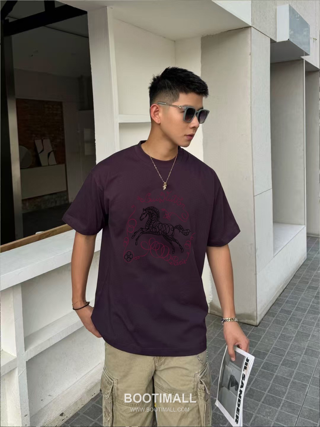 Louis Vuitton 2026 S/S Cotton Letter Logo Print T-Shirt 루이비통 2026SS 코튼 레터 로고 프린트 티셔츠 2