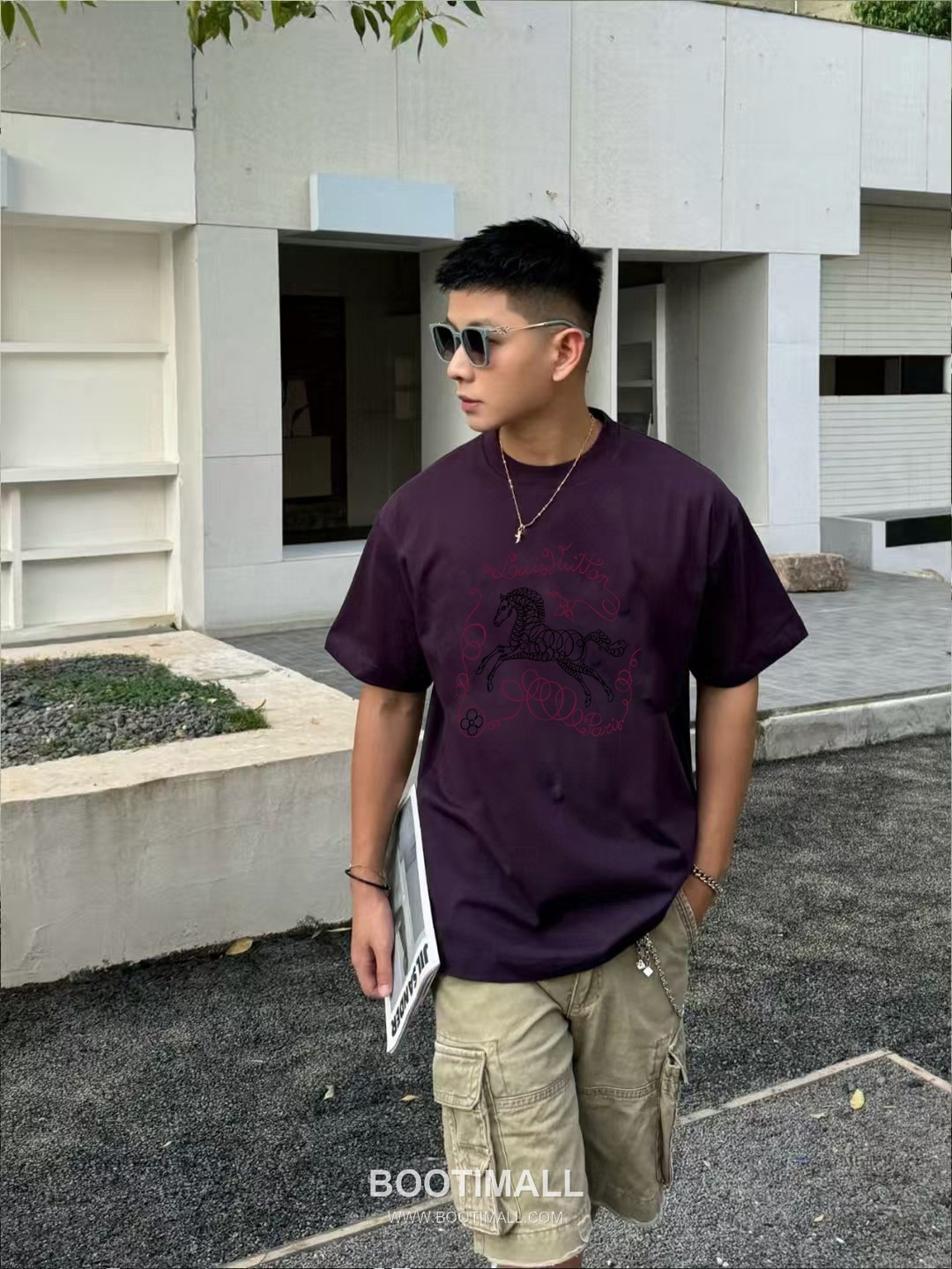 Louis Vuitton 2026 S/S Cotton Letter Logo Print T-Shirt 루이비통 2026SS 코튼 레터 로고 프린트 티셔츠 3