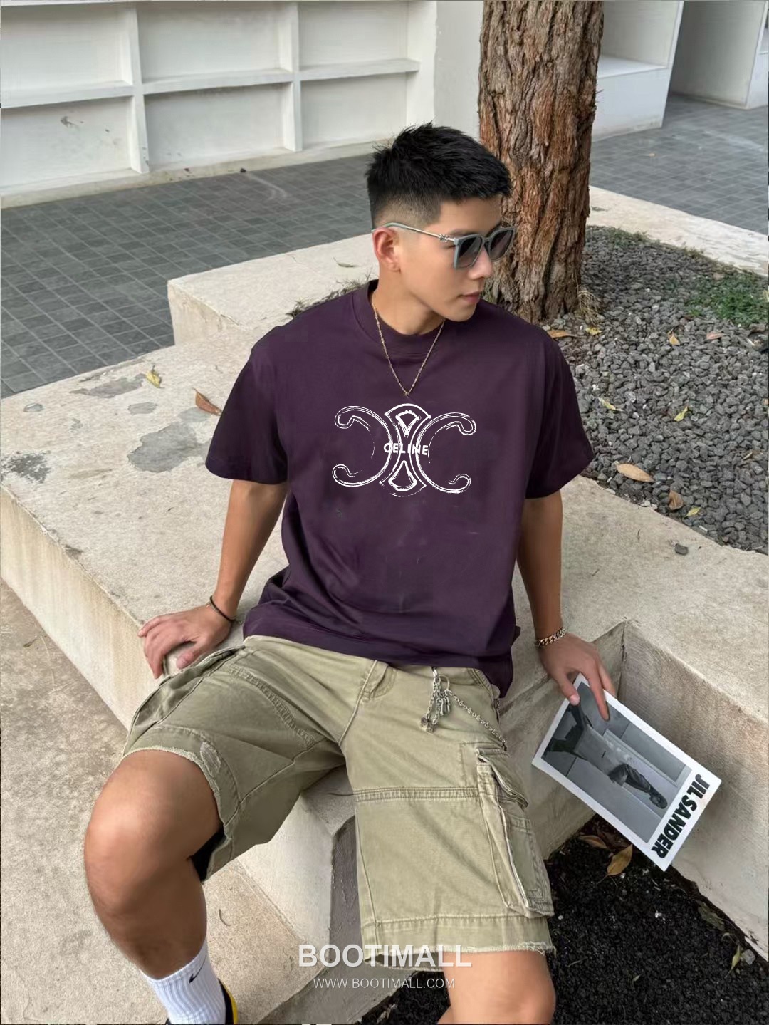 Celine 2026 S/S Cotton Letter Logo Print T-Shirt 셀린느 2026SS 코튼 레터 로고 프린트 티셔츠 3