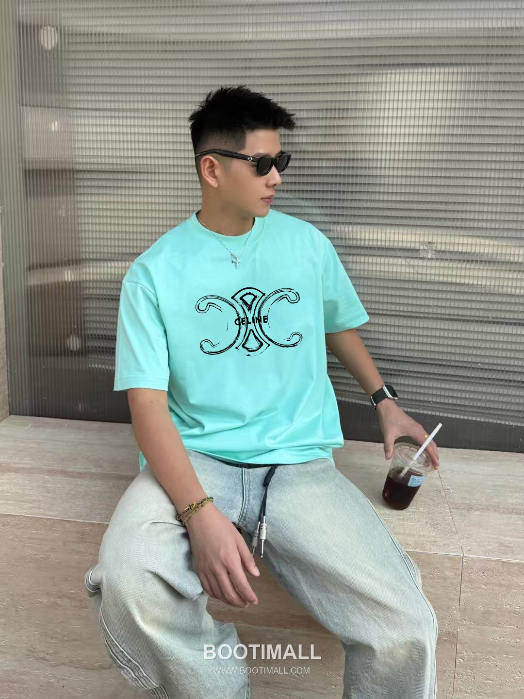 Celine 2026 S/S Cotton Letter Logo Print T-Shirt 셀린느 2026SS 코튼 레터 로고 프린트 티셔츠 2