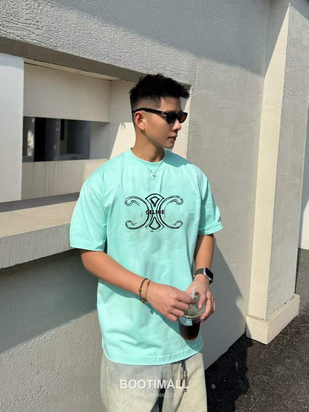 Celine 2026 S/S Cotton Letter Logo Print T-Shirt 셀린느 2026SS 코튼 레터 로고 프린트 티셔츠 3