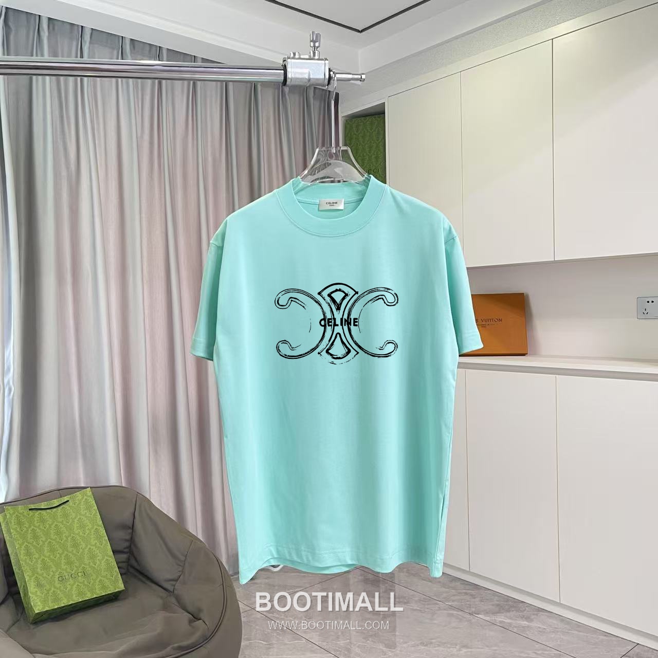 Celine 2026 S/S Cotton Letter Logo Print T-Shirt 셀린느 2026SS 코튼 레터 로고 프린트 티셔츠 4