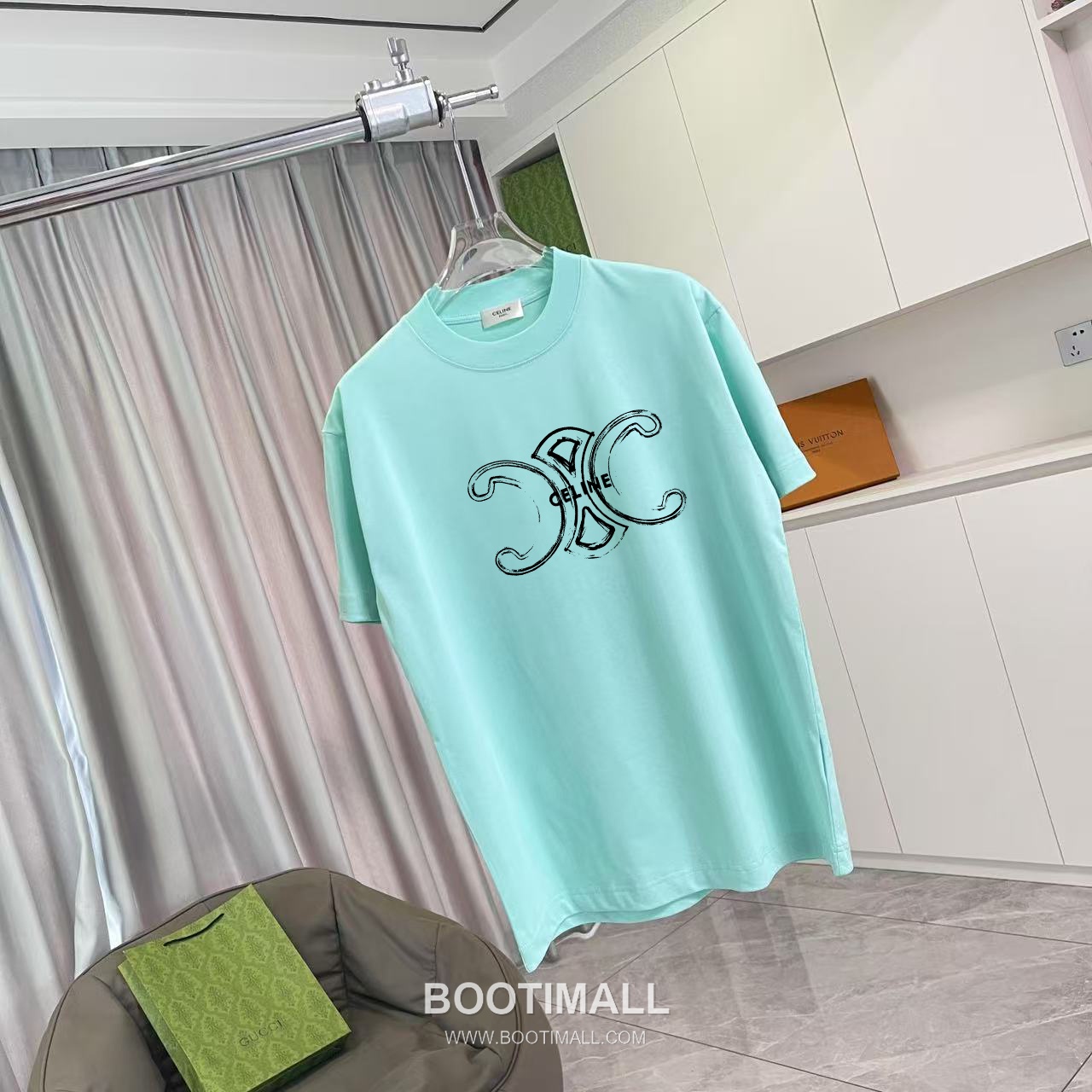 Celine 2026 S/S Cotton Letter Logo Print T-Shirt 셀린느 2026SS 코튼 레터 로고 프린트 티셔츠 5