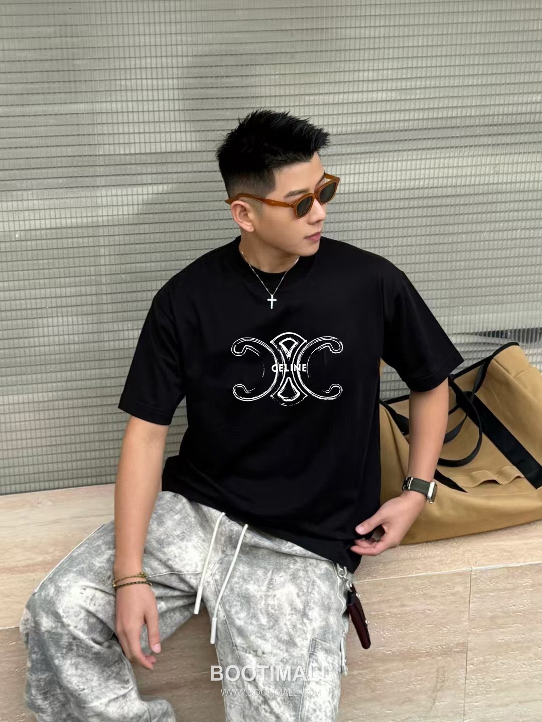 Celine 2026 S/S Cotton Letter Logo Print T-Shirt 셀린느 2026SS 코튼 레터 로고 프린트 티셔츠 2