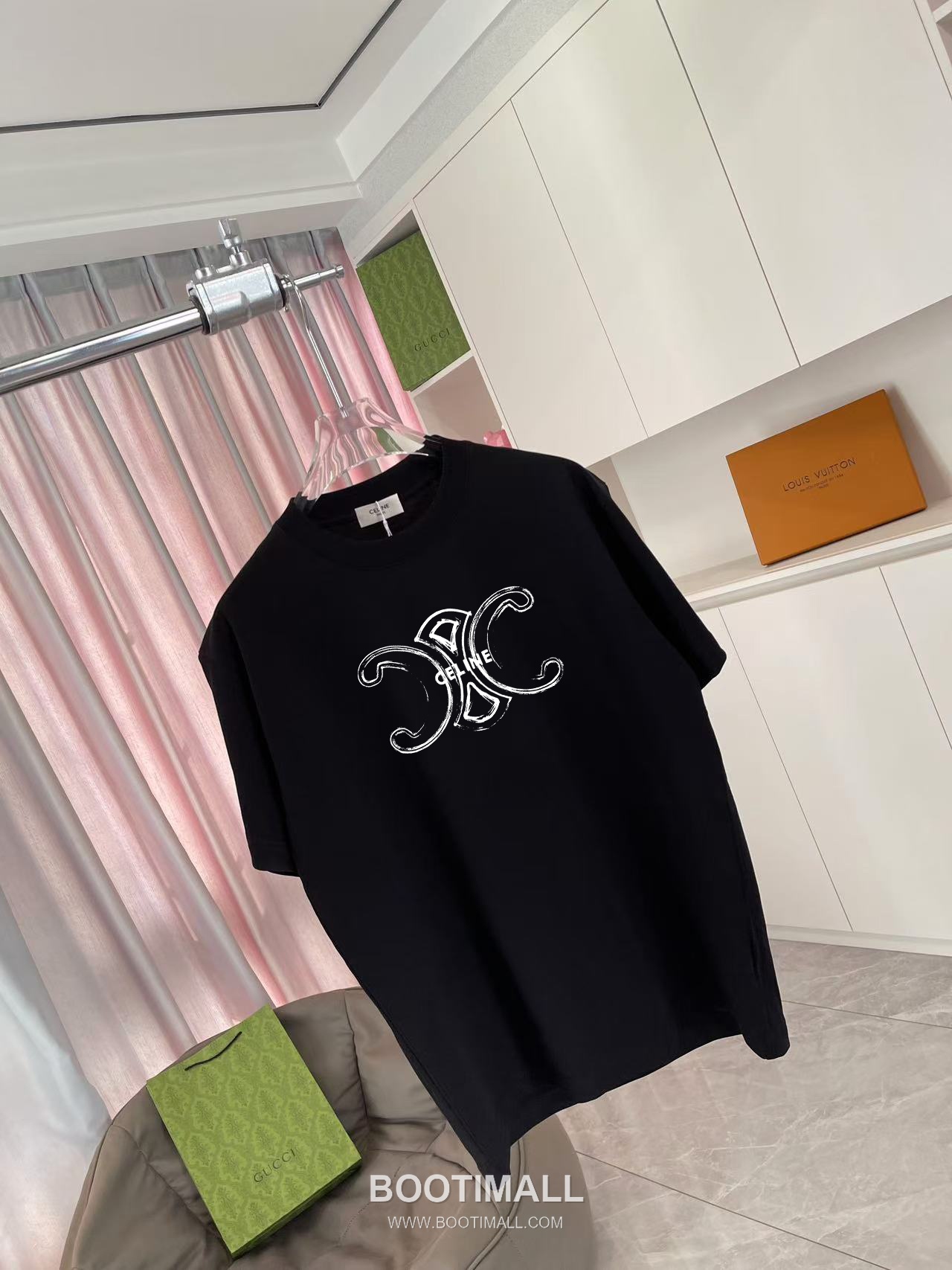 Celine 2026 S/S Cotton Letter Logo Print T-Shirt 셀린느 2026SS 코튼 레터 로고 프린트 티셔츠 5