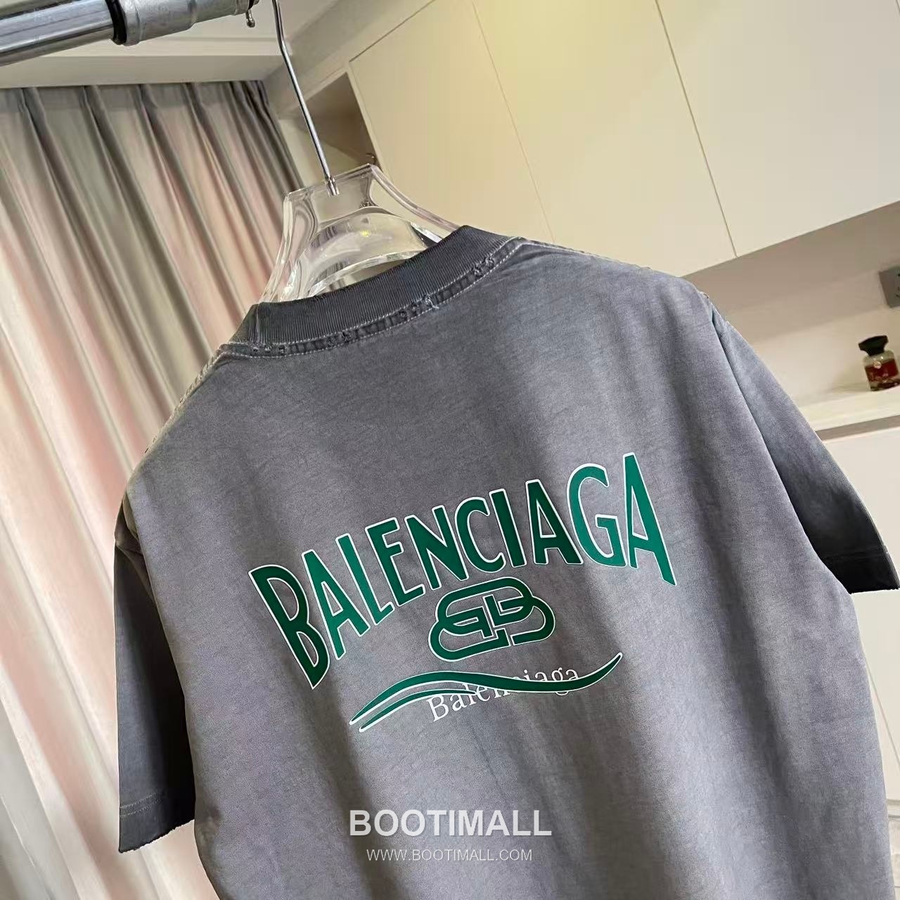 Balenciaga 2026 S/S Cotton Distressed Washed Silicone Logo T-Shirt 발렌시아가 2026SS 코튼 디스트로이드 워싱 실리콘 로고 티셔츠 7