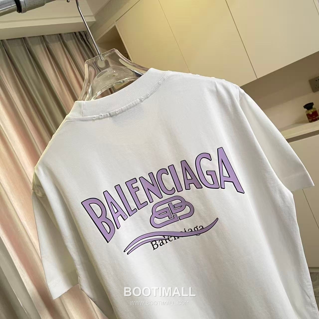 Balenciaga 2026 S/S Cotton Distressed Washed Silicone Logo T-Shirt 발렌시아가 2026SS 코튼 디스트로이드 워싱 실리콘 로고 티셔츠 7