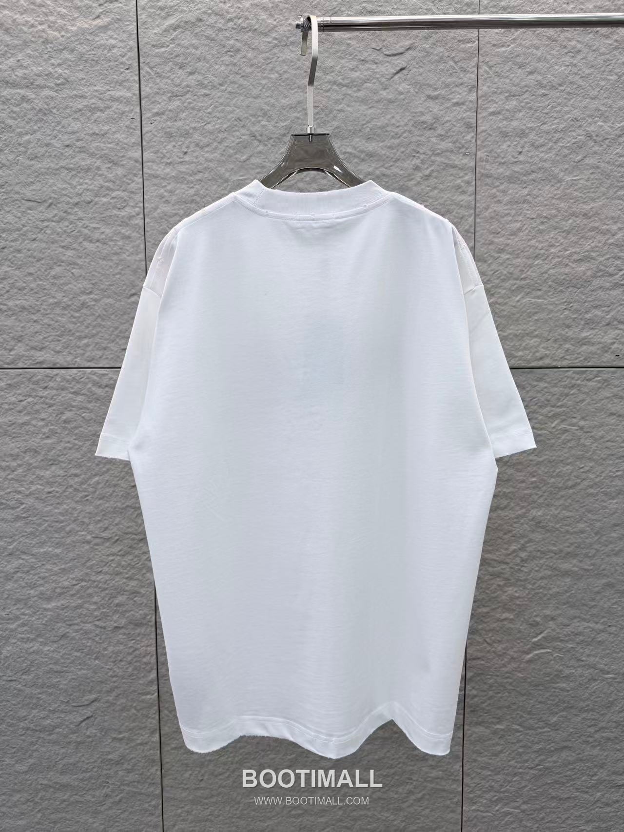 Balenciaga 2026 S/S Cotton Distressed Washed 3D Gel Logo T-Shirt 발렌시아가 2026SS 코튼 디스트로이드 워싱 3D 젤 로고 티셔츠 6