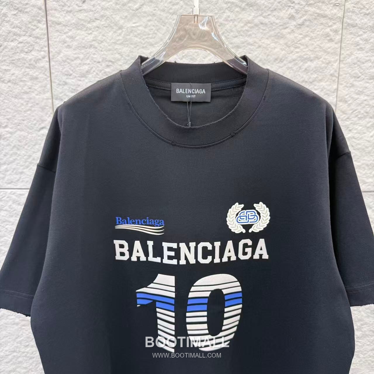 Balenciaga 2026 S/S Cotton Distressed Washed 3D Gel Logo T-Shirt 발렌시아가 2026SS 코튼 디스트로이드 워싱 3D 젤 로고 티셔츠 2