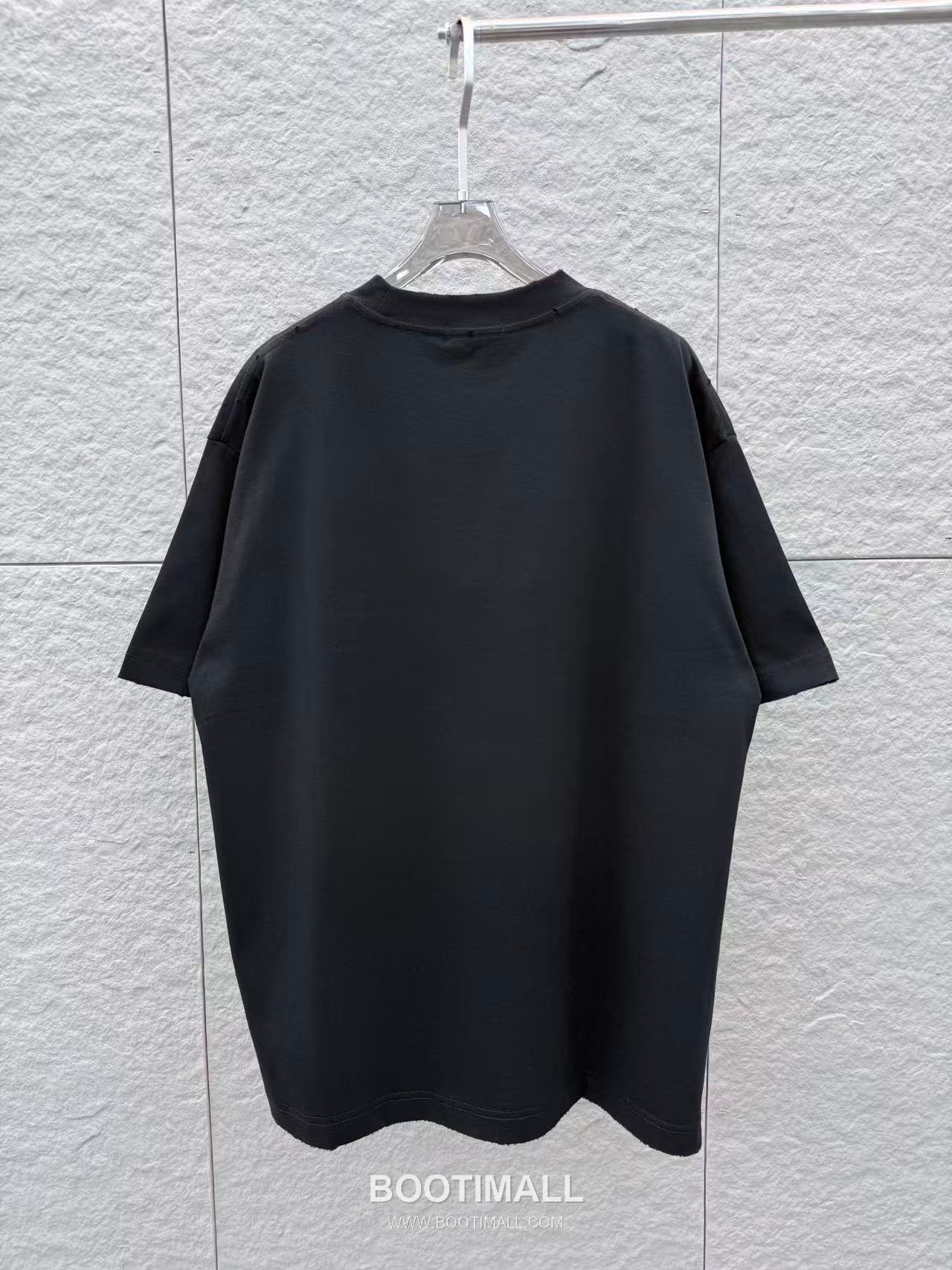 Balenciaga 2026 S/S Cotton Distressed Washed 3D Gel Logo T-Shirt 발렌시아가 2026SS 코튼 디스트로이드 워싱 3D 젤 로고 티셔츠 6