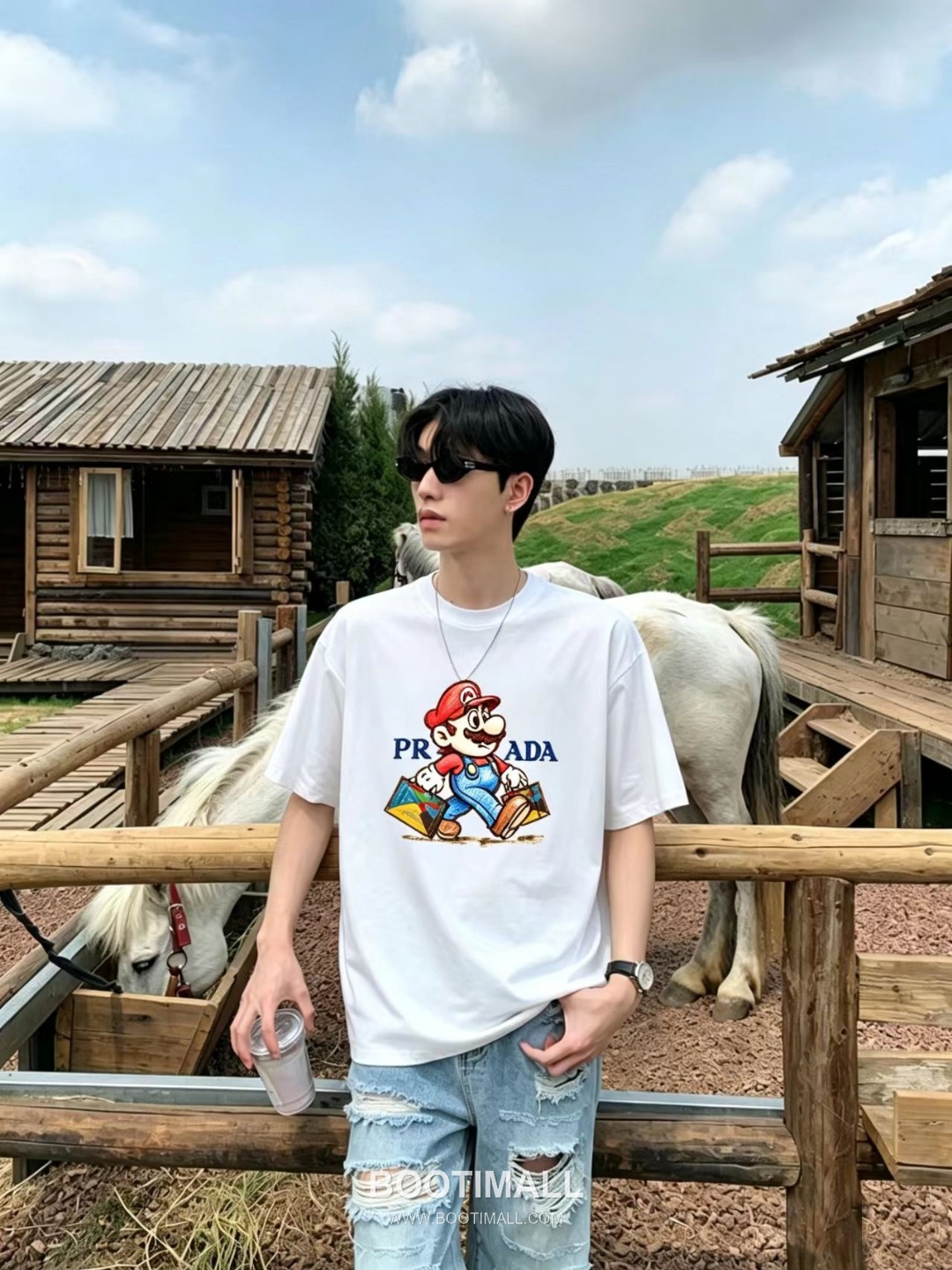 Prada 2026 S/S Cotton Double-Yoke T-Shirt 프라다 2026SS 코튼 더블 요크 티셔츠 2