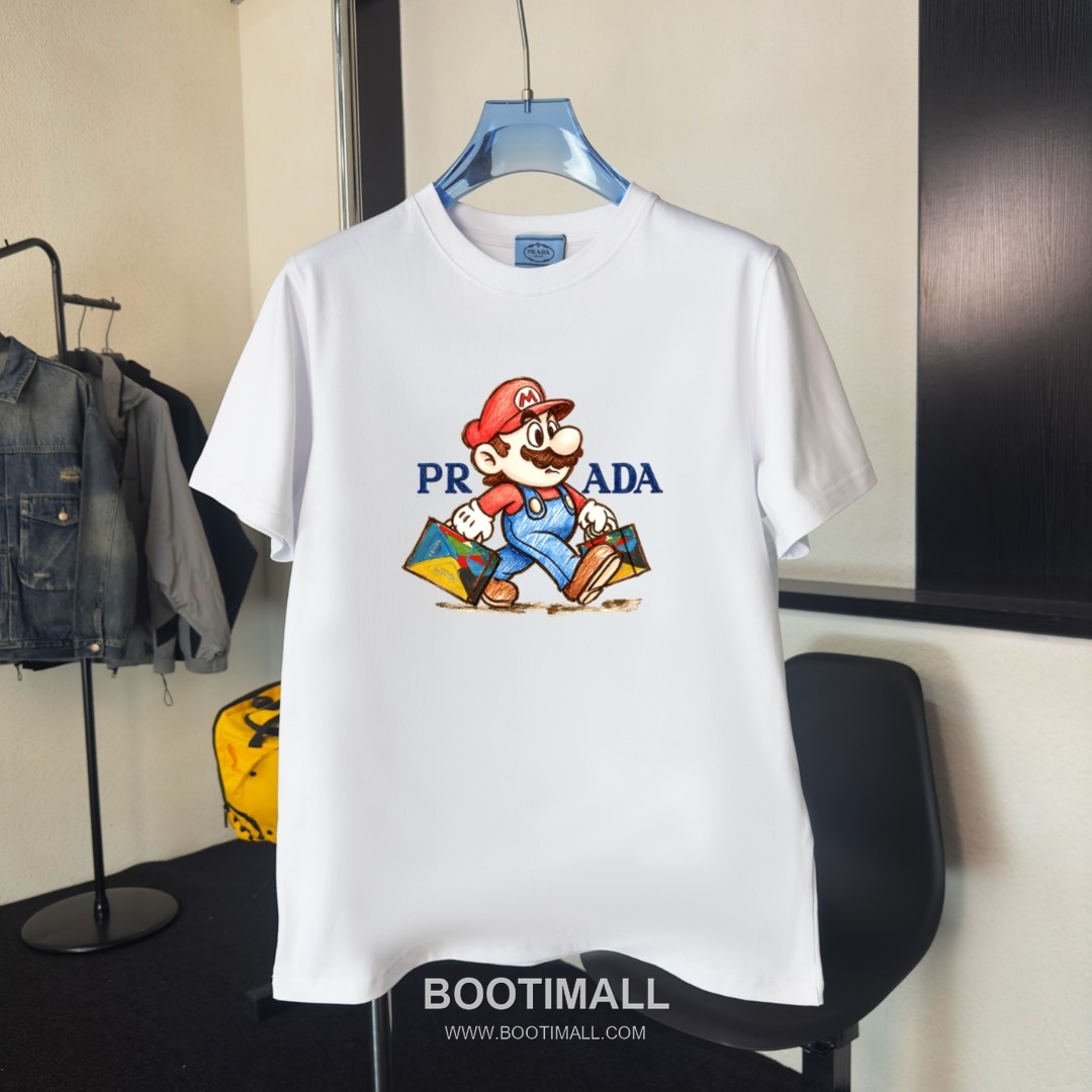 Prada 2026 S/S Cotton Double-Yoke T-Shirt 프라다 2026SS 코튼 더블 요크 티셔츠 7