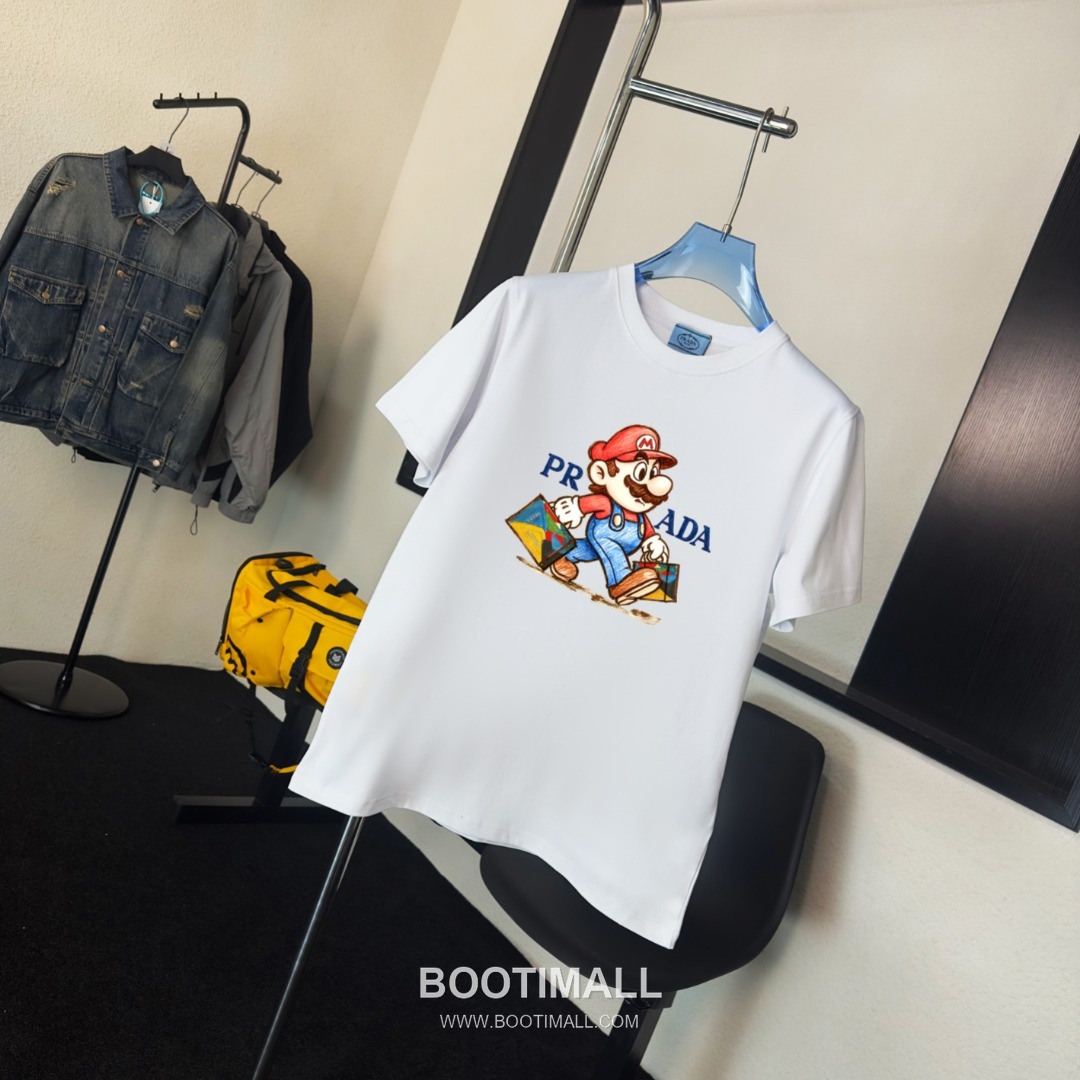 Prada 2026 S/S Cotton Double-Yoke T-Shirt 프라다 2026SS 코튼 더블 요크 티셔츠 9