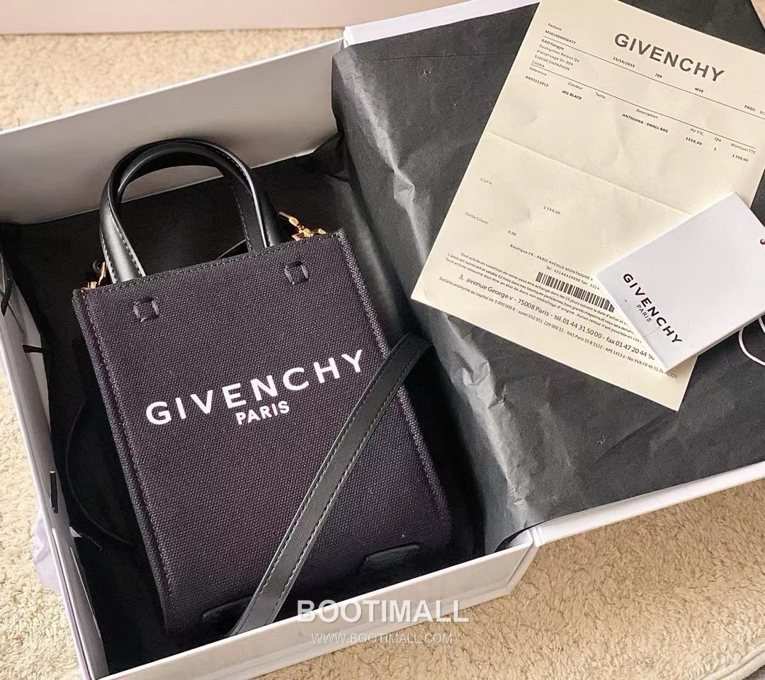 Givenchy Canvas Tote Bag with Waterproof Coated Fabric and Steel Hardware Vertical Mini Tote 지방시 방수 코팅 캔버스 스틸 하드웨어 버티컬 미니 토트백 299019 17cm 1