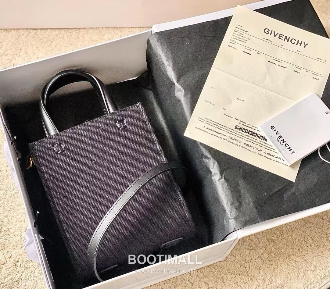 Givenchy Canvas Tote Bag with Waterproof Coated Fabric and Steel Hardware Vertical Mini Tote 지방시 방수 코팅 캔버스 스틸 하드웨어 버티컬 미니 토트백 299019 17cm 2