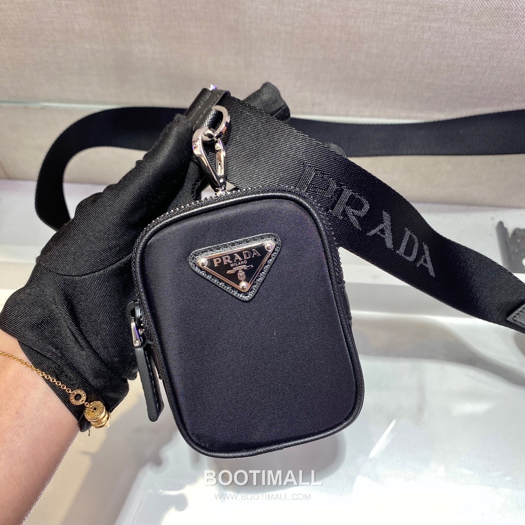 Prada Re-Nylon Crossbody Phone Bag with Saffiano Leather Flap 프라다 리나일론 사피아노 플랩 크로스바디 폰백 2VD043 14cm 7