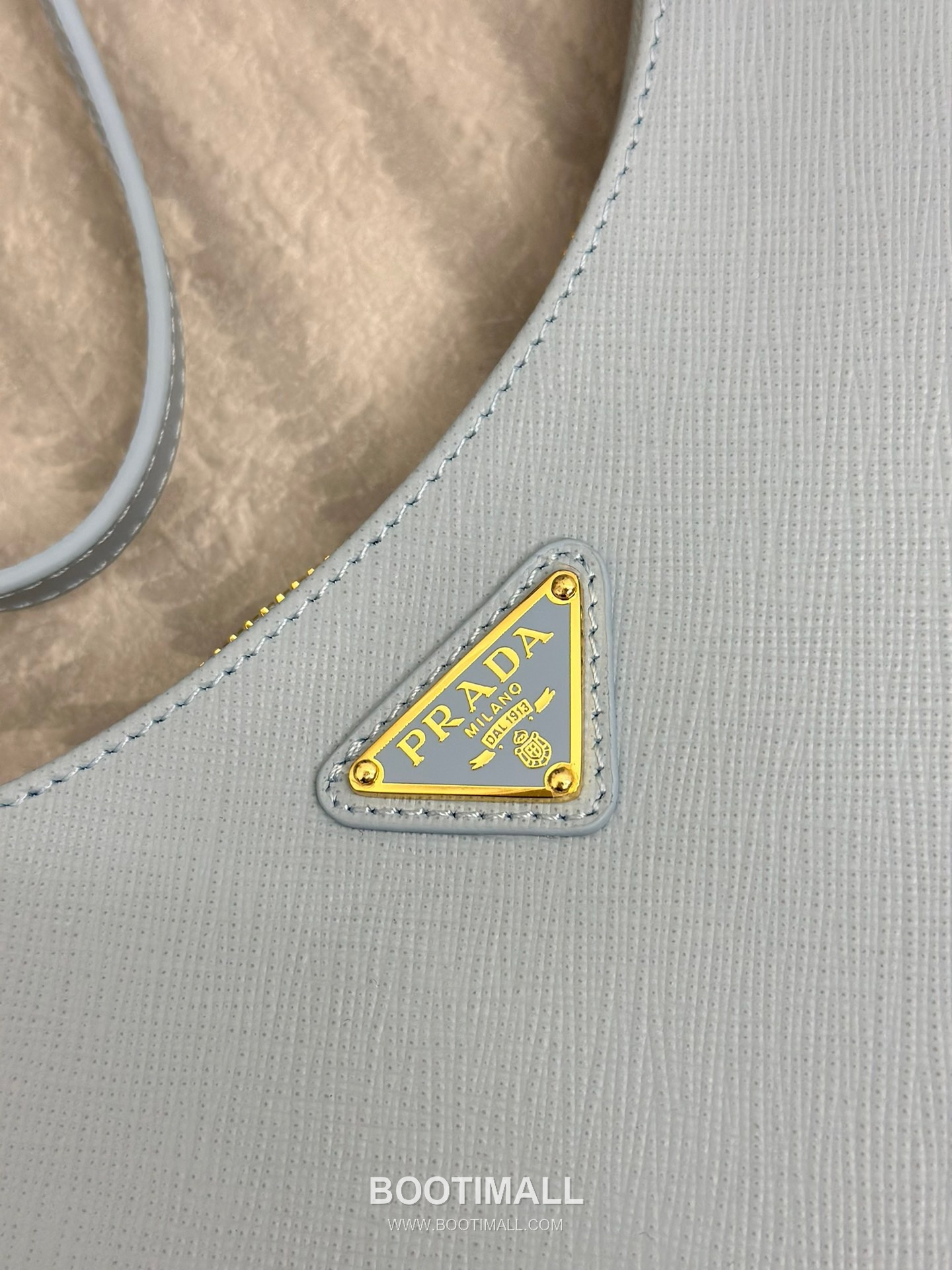 Prada Hobo Crossgrain Calfskin Shoulder Bag with Triangle Logo Strap 프라다 호보 크로스그레인 카프스킨 트라이앵글 로고 스트랩 숄더백 1BC204 22cm 7