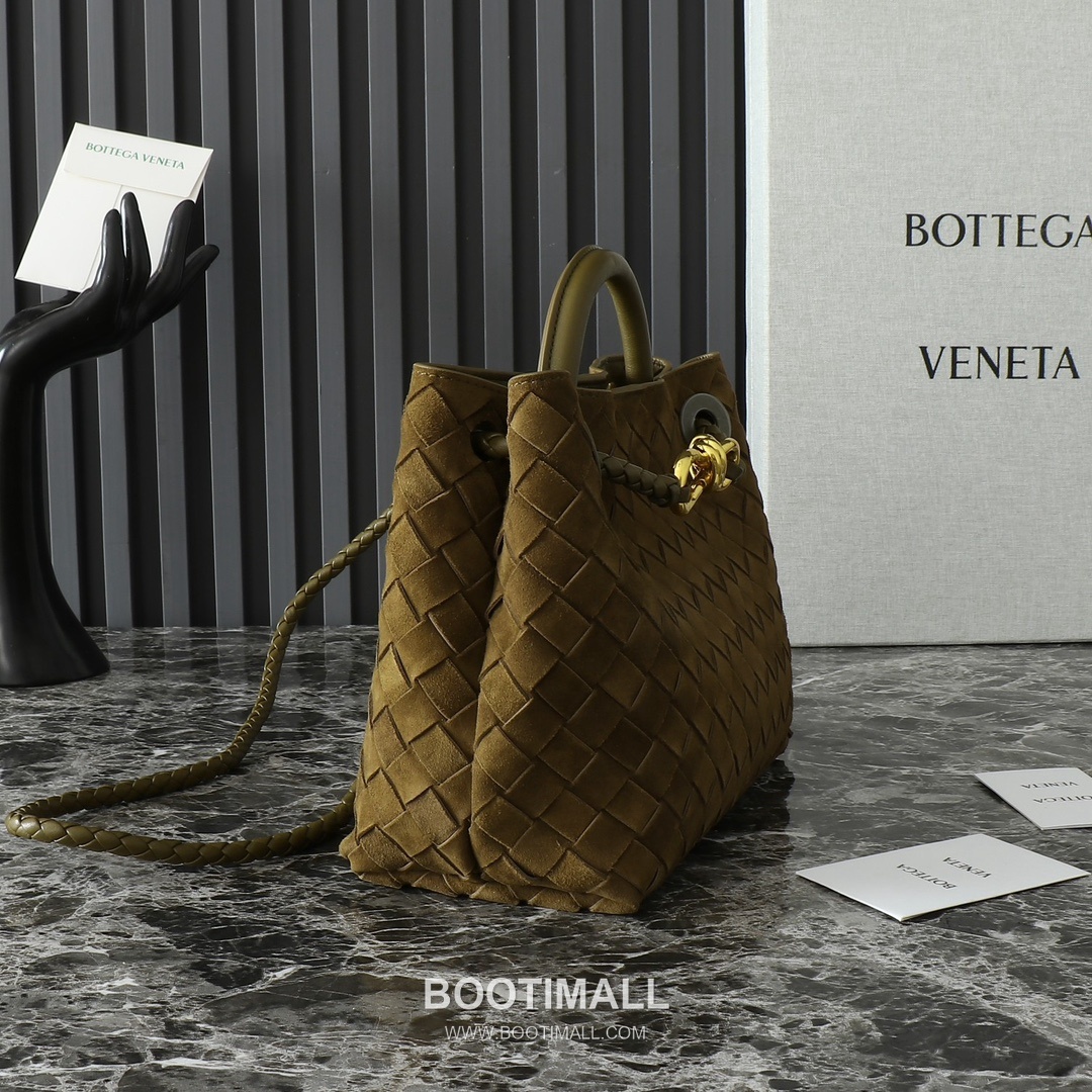 Bottega Veneta Andiamo Lambskin Leather Bow Knot Hardware Top Handle Shoulder Bag 보테가베네타 안디아모 램스킨 레더 보우 매듭 하드웨어 탑핸들 숄더백 25cm 6