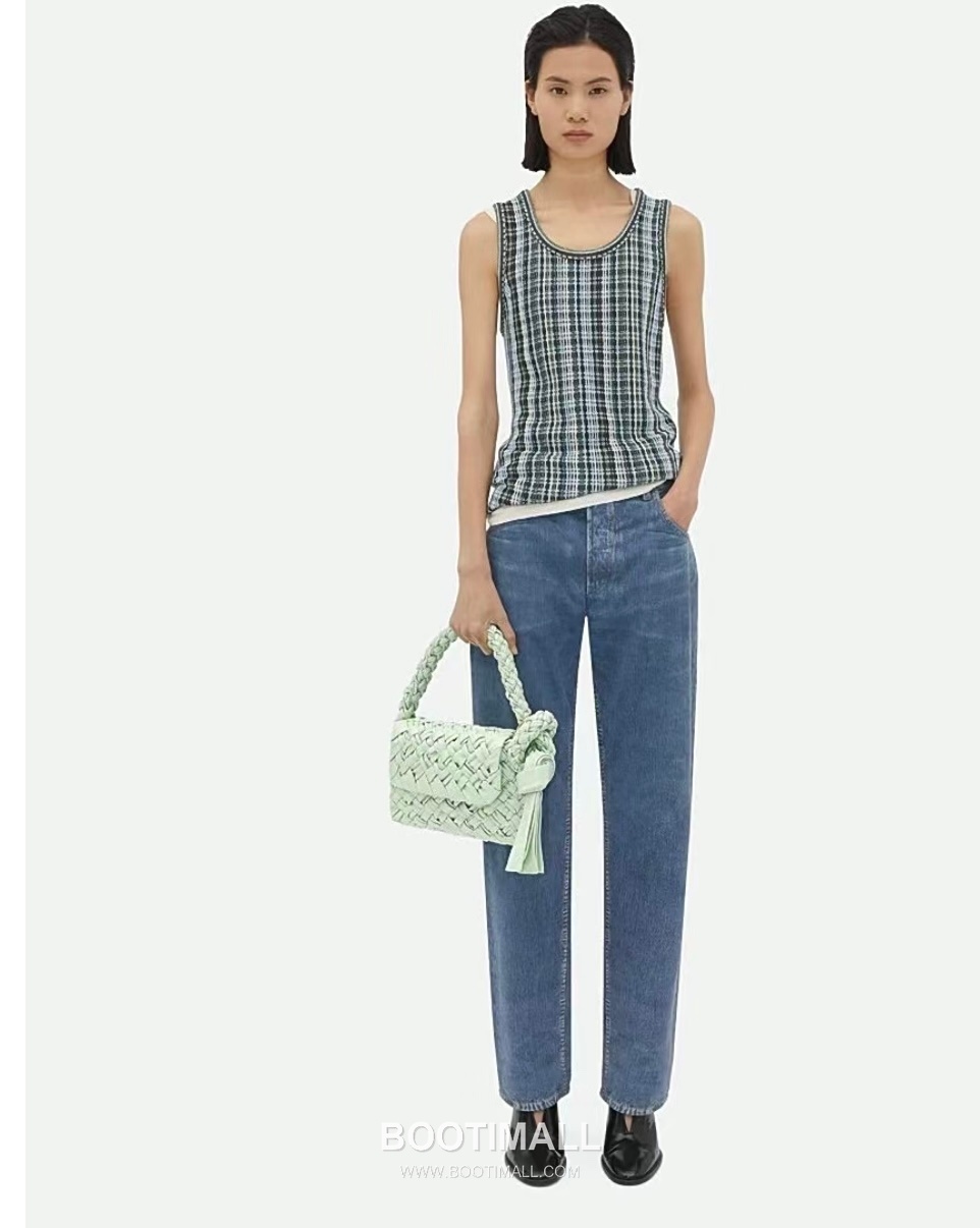 Bottega Veneta Kalimero Citta Intrecciato Calfskin Leather Black Knot Shoulder Bag 보테가베네타 칼리메로 치타 인트레치아토 카프스킨 레더 블랙 매듭 숄더백 20192380 25cm 2