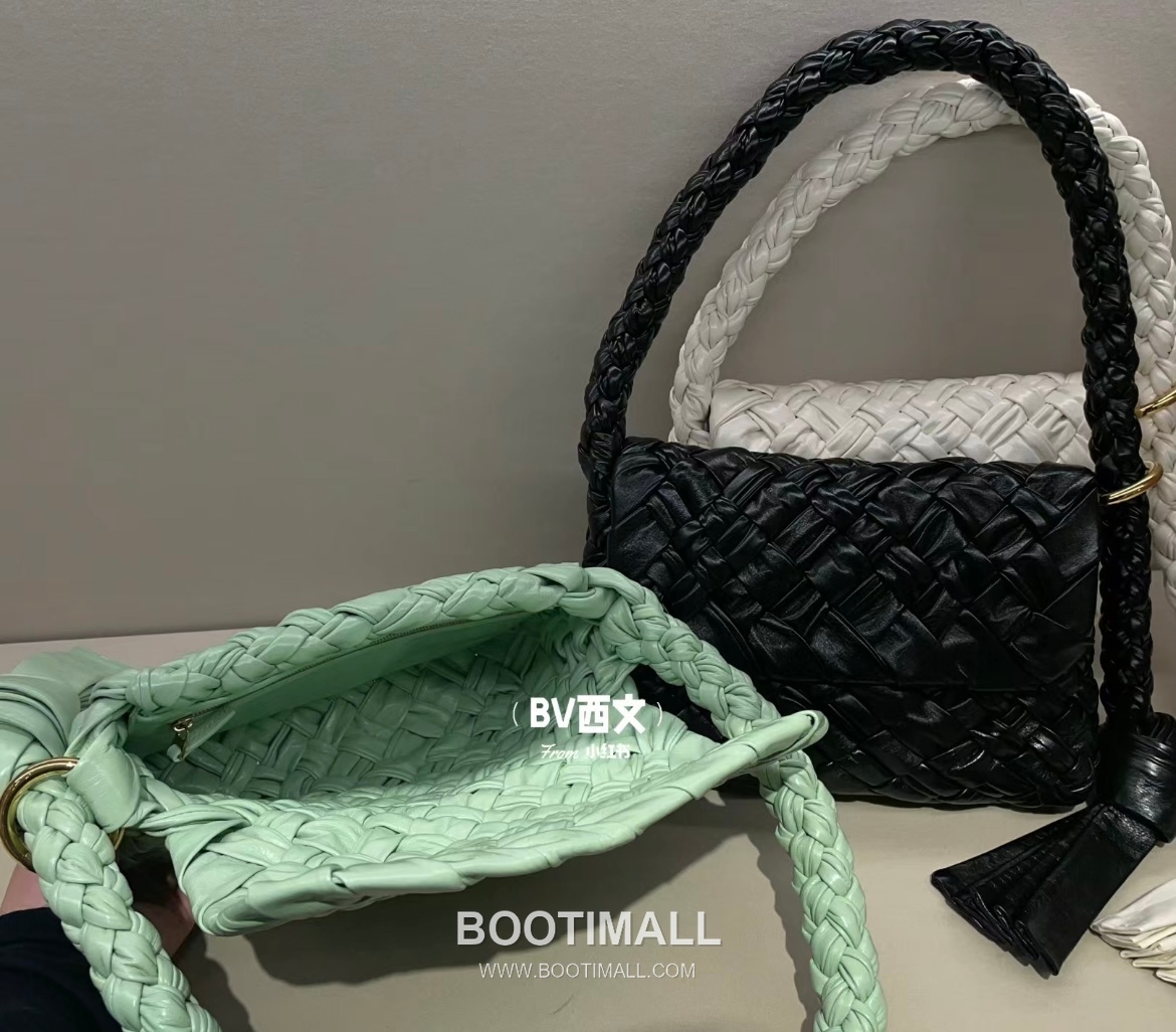 Bottega Veneta Kalimero Citta Intrecciato Calfskin Leather Black Knot Shoulder Bag 보테가베네타 칼리메로 치타 인트레치아토 카프스킨 레더 블랙 매듭 숄더백 20192380 25cm 7