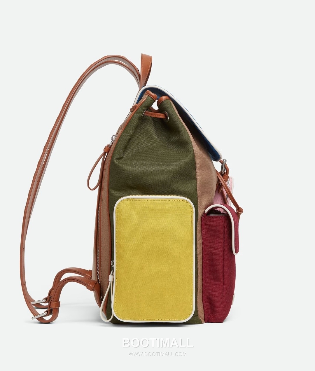 Bottega Veneta Crossroad Calfskin Leather Nylon Black Multi Pocket Backpack 보테가베네타 크로스로드 카프스킨 나일론 레더 블랙 멀티 포켓 백팩 20191980 42cm 9