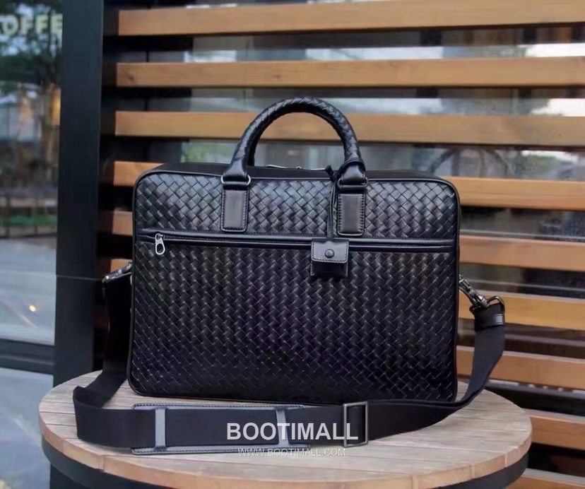 Bottega Veneta Calfskin Leather Black Top Handle Briefcase Laptop Bag 보테가베네타 카프스킨 레더 블랙 탑핸들 브리프케이스 노트북백 20192300 40cm 2