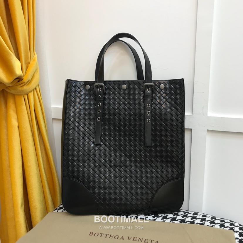 Bottega Veneta Calfskin Leather Black Adjustable Top Handle Tote Bag 보테가베네타 카프스킨 레더 블랙 조절형 탑핸들 토트백 20191800 37cm 8