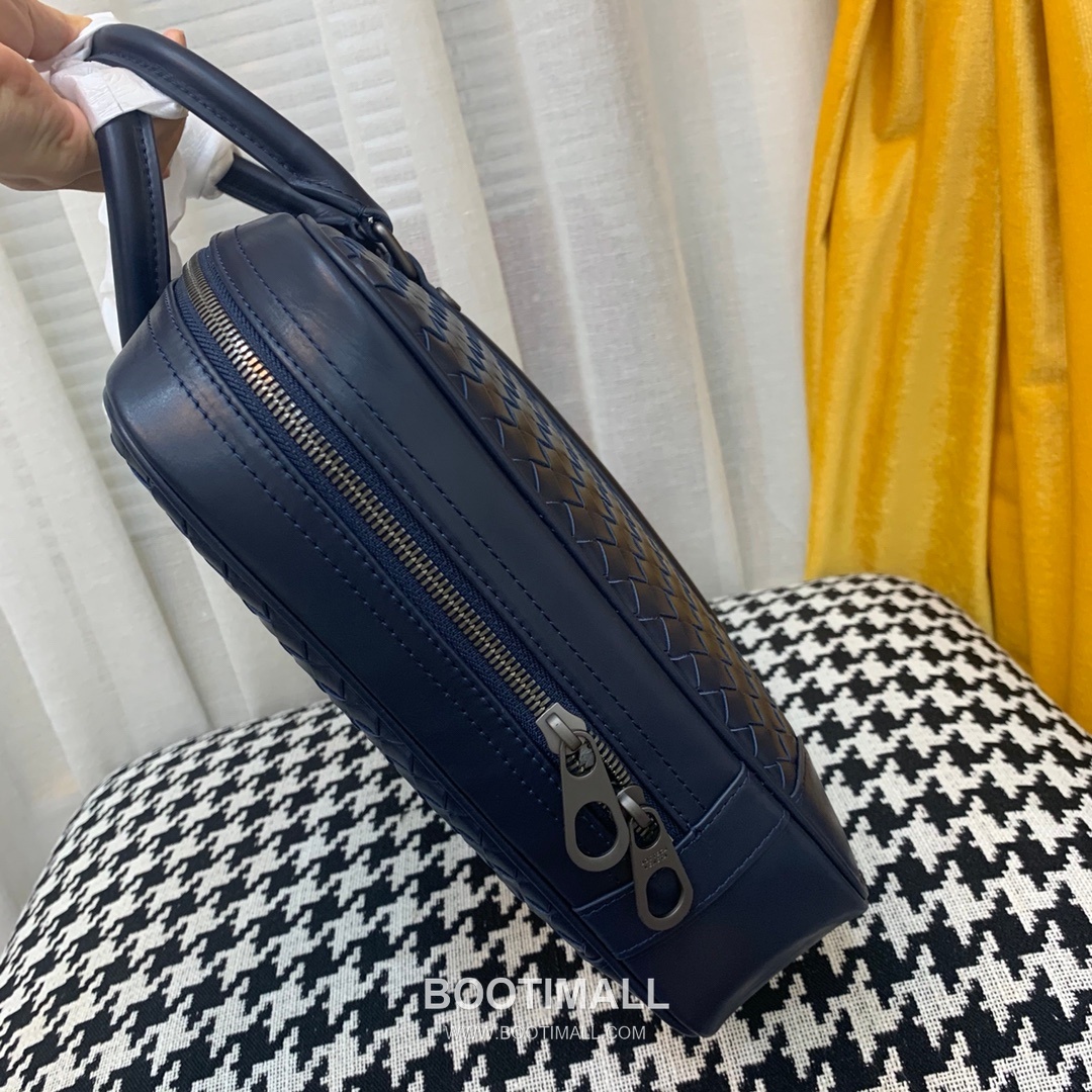 Bottega Veneta Calfskin Leather Black Top Handle Briefcase Bag 보테가베네타 카프스킨 레더 블랙 탑핸들 브리프케이스백 20191700 35cm 11