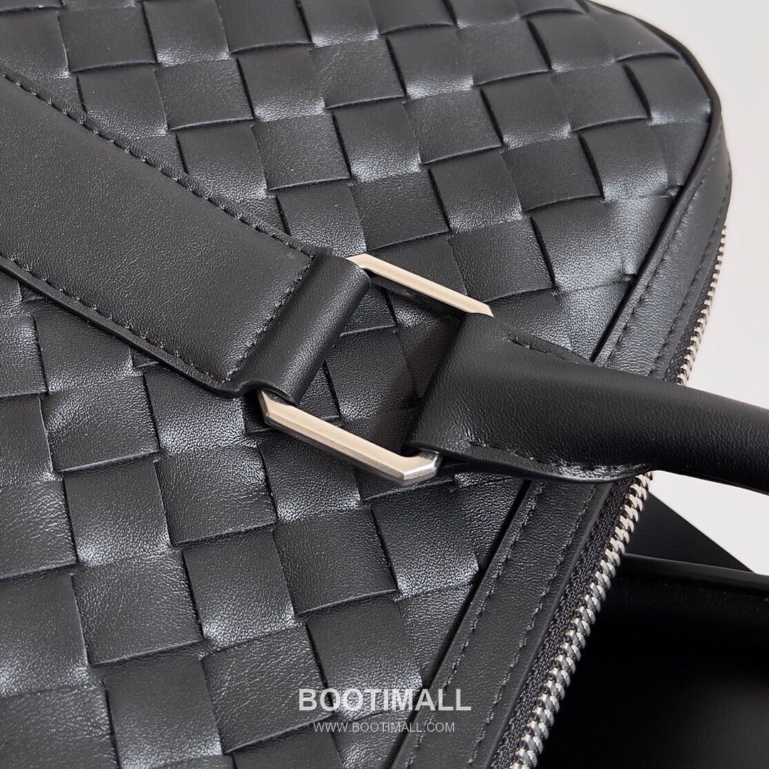 Bottega Veneta Intrecciato Calfskin Leather Black Top Handle Crossbody Briefcase Bag 보테가베네타 인트레치아토 카프스킨 레더 블랙 탑핸들 크로스바디 브리프케이스백 20191800 39cm 4