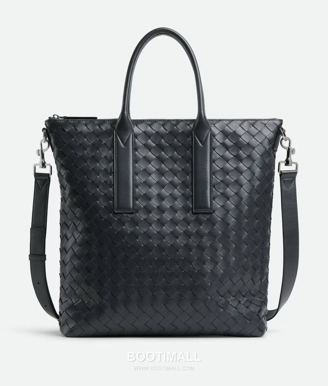 Bottega Veneta Intrecciato Calfskin Leather Black Top Handle Crossbody Tote Bag 보테가베네타 인트레치아토 카프스킨 레더 블랙 탑핸들 크로스바디 토트백 20191780 39cm 1