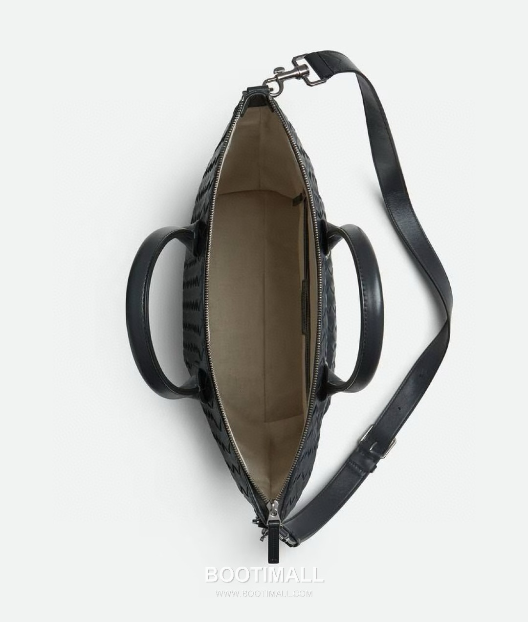 Bottega Veneta Intrecciato Calfskin Leather Black Top Handle Crossbody Tote Bag 보테가베네타 인트레치아토 카프스킨 레더 블랙 탑핸들 크로스바디 토트백 20191780 39cm 3