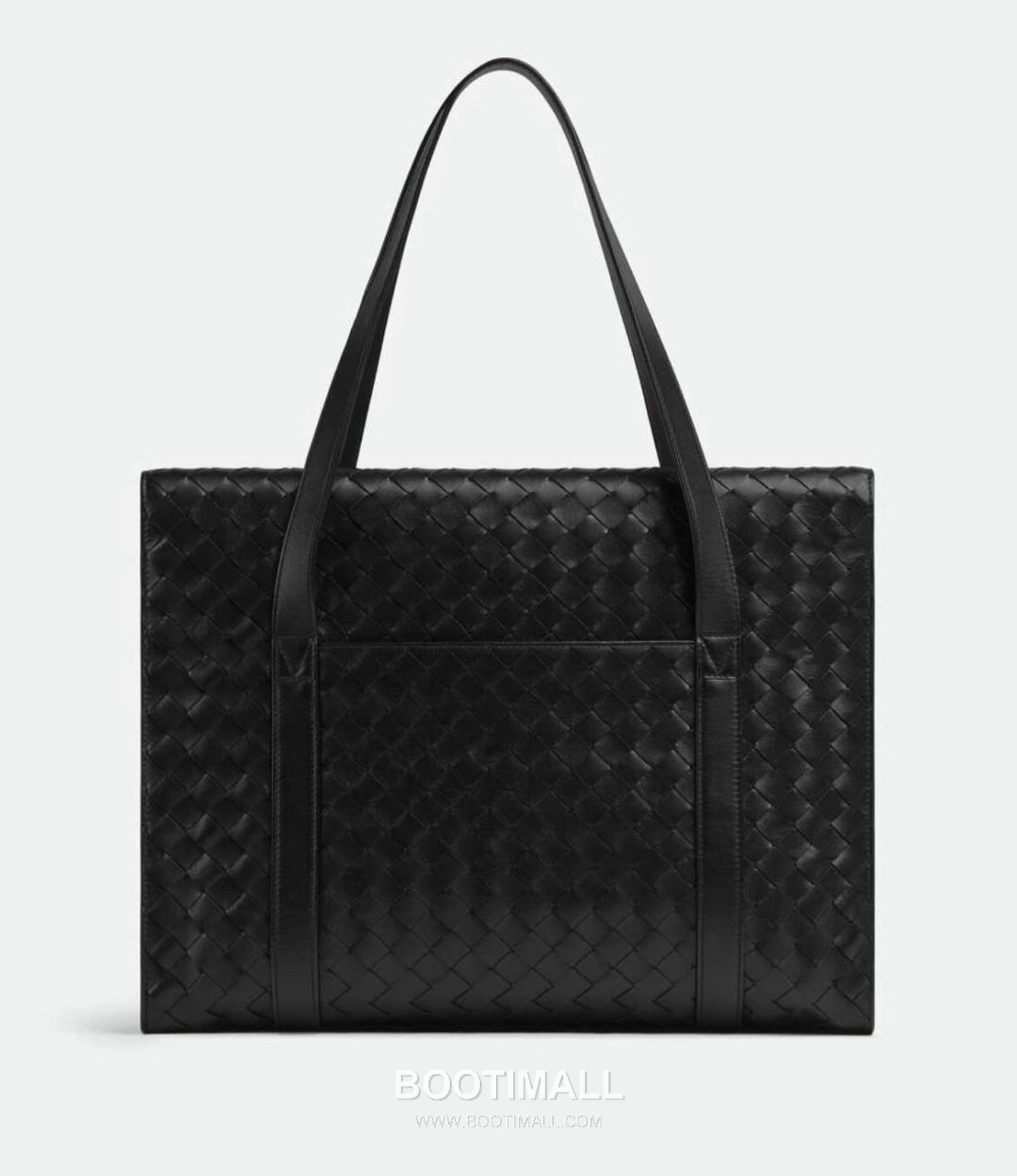 Bottega Veneta Intrecciato Calfskin Leather Black Portfolio Briefcase Bag 보테가베네타 인트레치아토 카프스킨 레더 블랙 포트폴리오 브리프케이스백 20191880 41cm 2