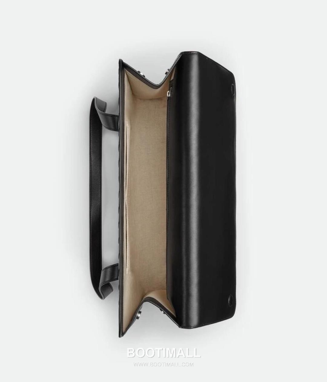 Bottega Veneta Intrecciato Calfskin Leather Black Portfolio Briefcase Bag 보테가베네타 인트레치아토 카프스킨 레더 블랙 포트폴리오 브리프케이스백 20191880 41cm 3