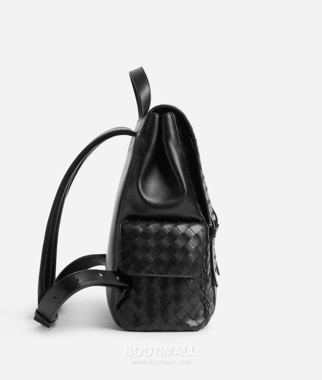 Bottega Veneta Back To School Calfskin Leather Black Flap Pocket Backpack 보테가베네타 백투스쿨 카프스킨 레더 블랙 플랩 포켓 백팩 20192180 39cm 4