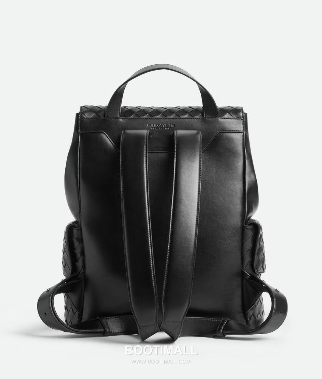 Bottega Veneta Back To School Calfskin Leather Black Flap Pocket Backpack 보테가베네타 백투스쿨 카프스킨 레더 블랙 플랩 포켓 백팩 20192180 39cm 5